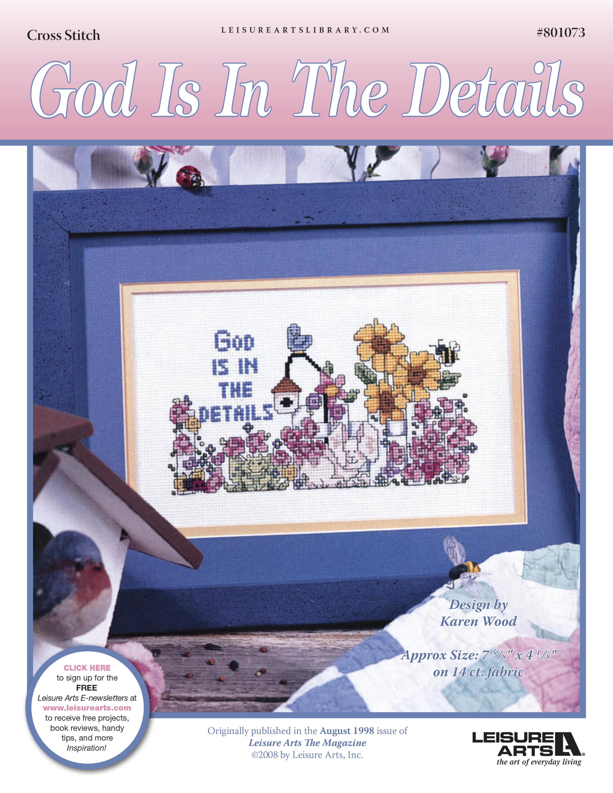 Leisure Arts God Is In The Details Cross Stitch ePattern