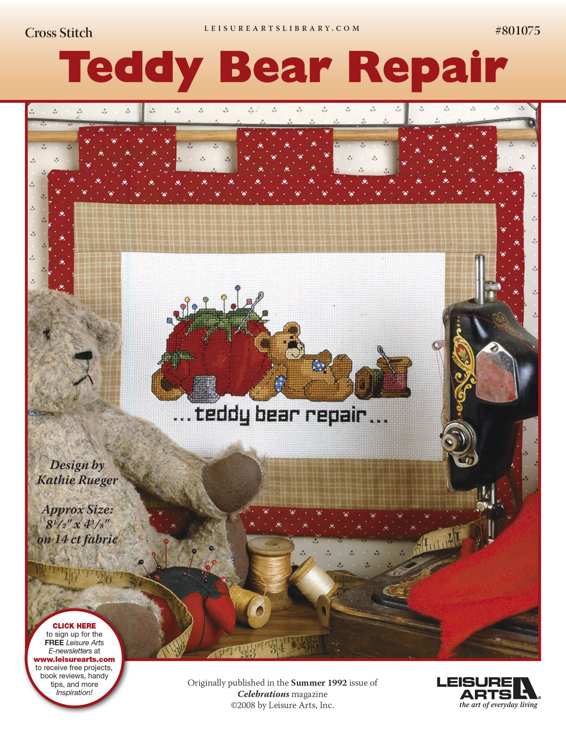 Leisure Arts Teddy Bear Repair Cross Stitch ePattern