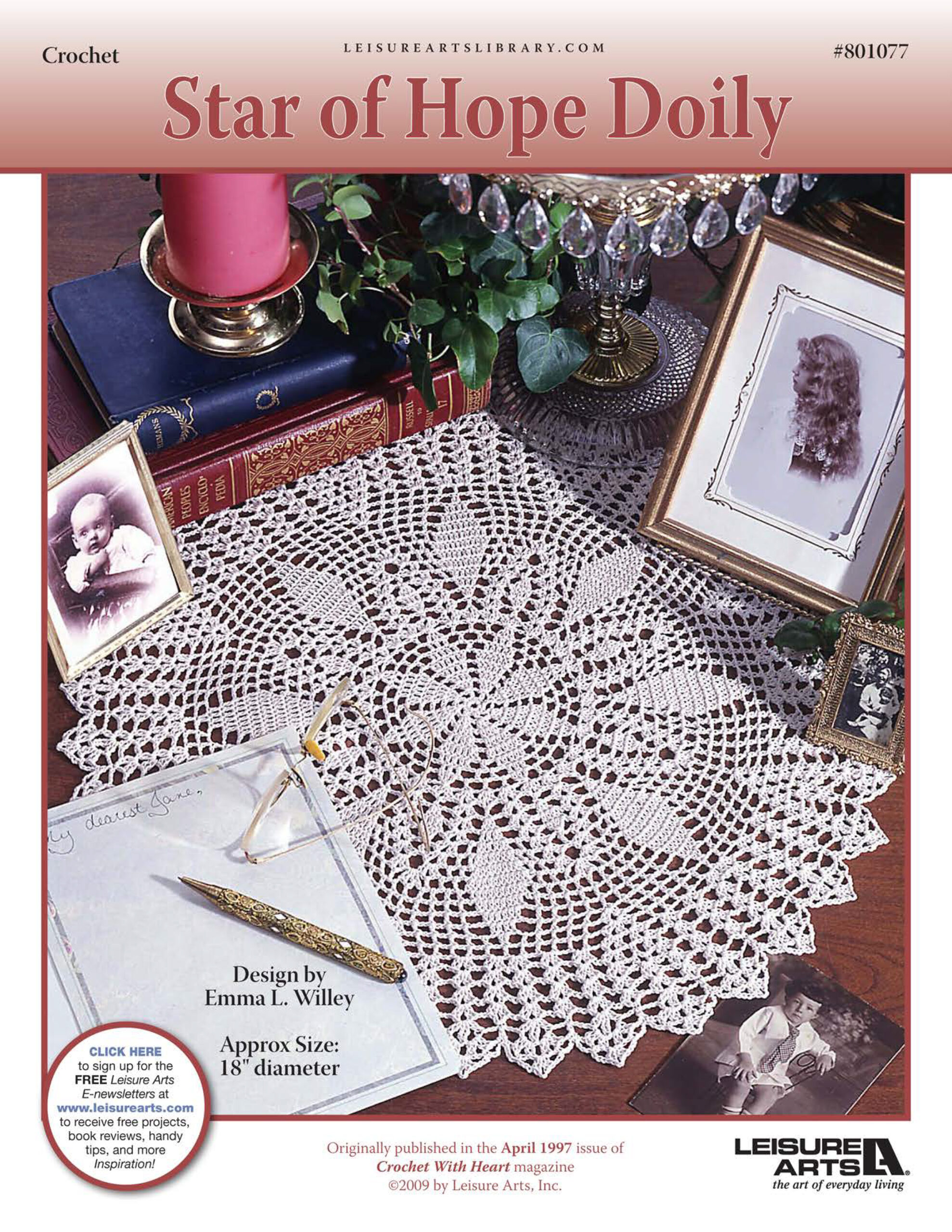 Leisure Arts Star of Hope Doily Crochet ePattern