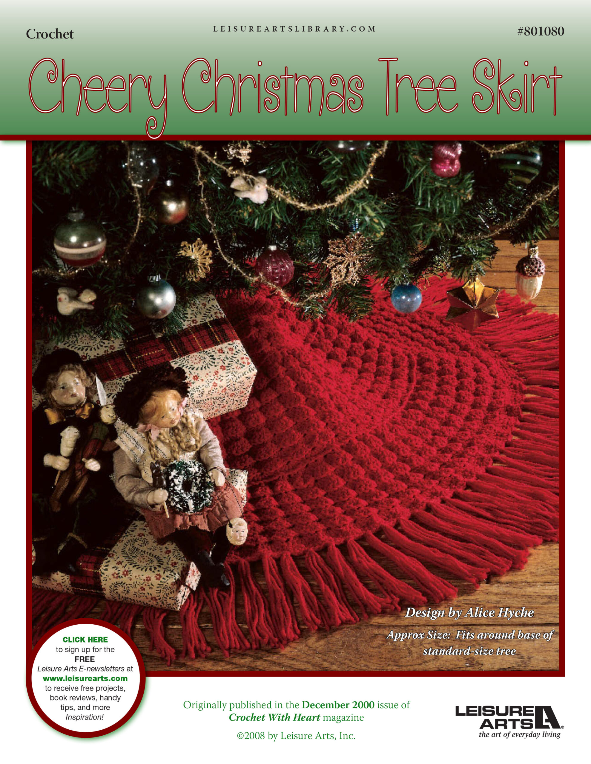Leisure Arts Cheery Christmas Tree Skirt Crochet ePattern
