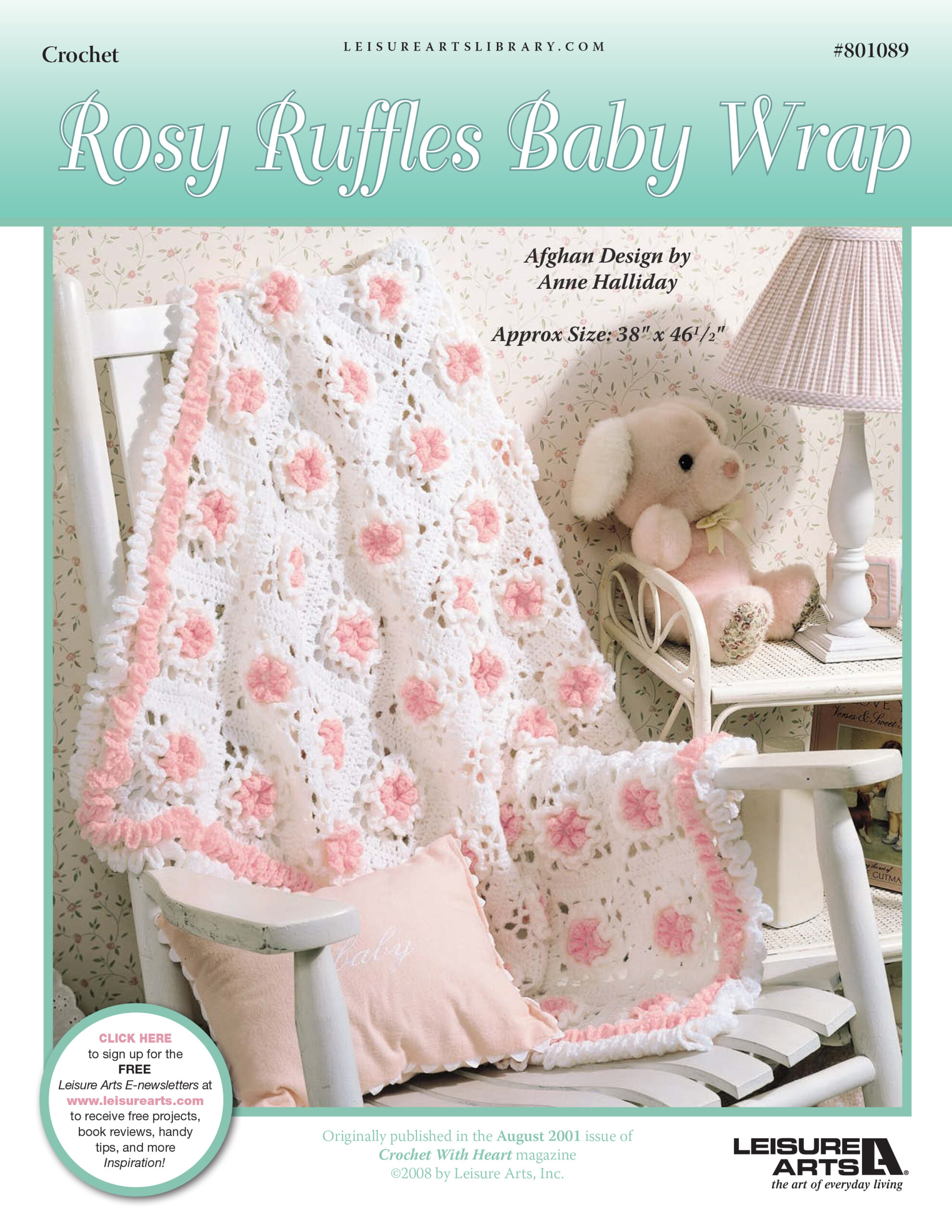 Leisure Arts Rosy Ruffles Baby Wrap Crochet ePattern