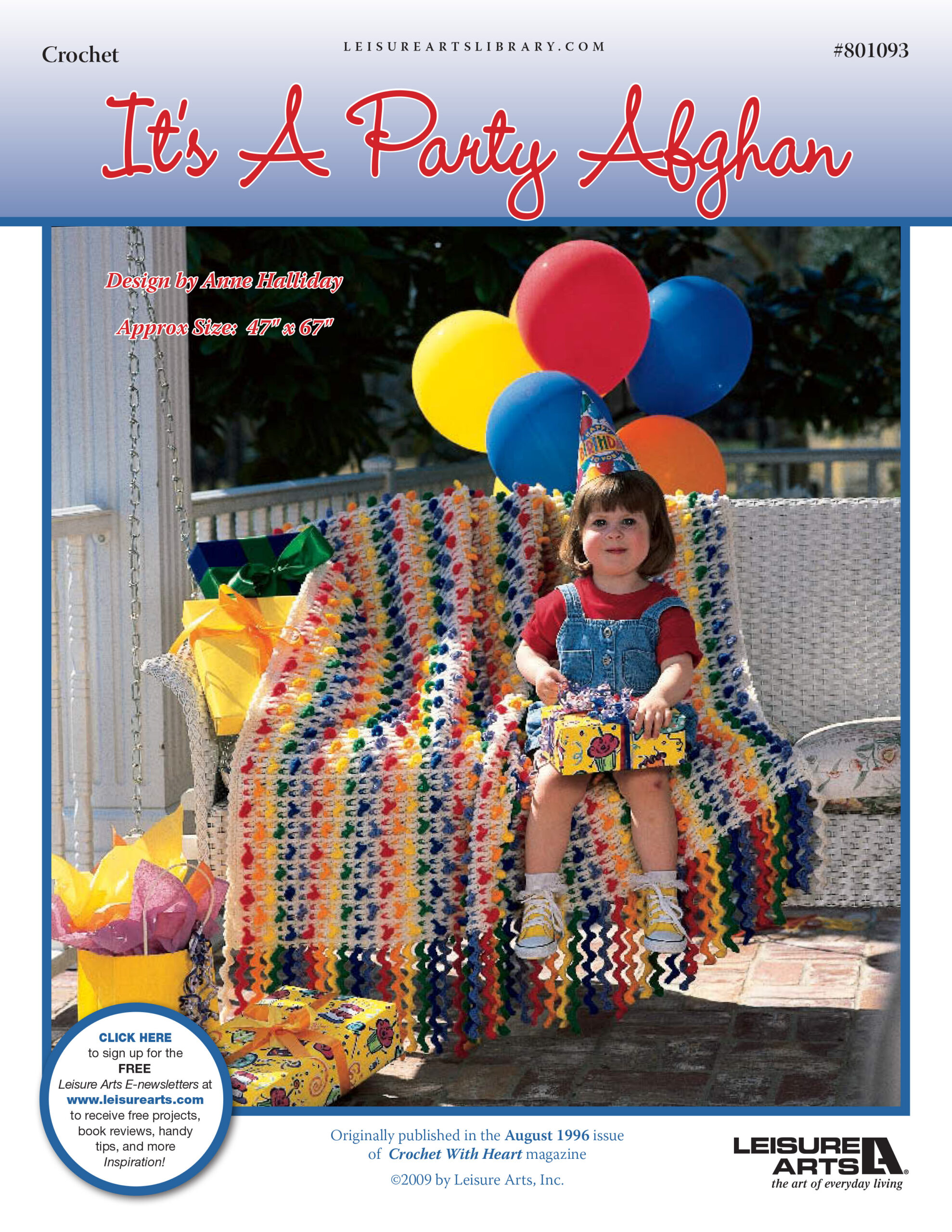 Leisure Arts Crochet with Heart Its A Party Afghan ePattern