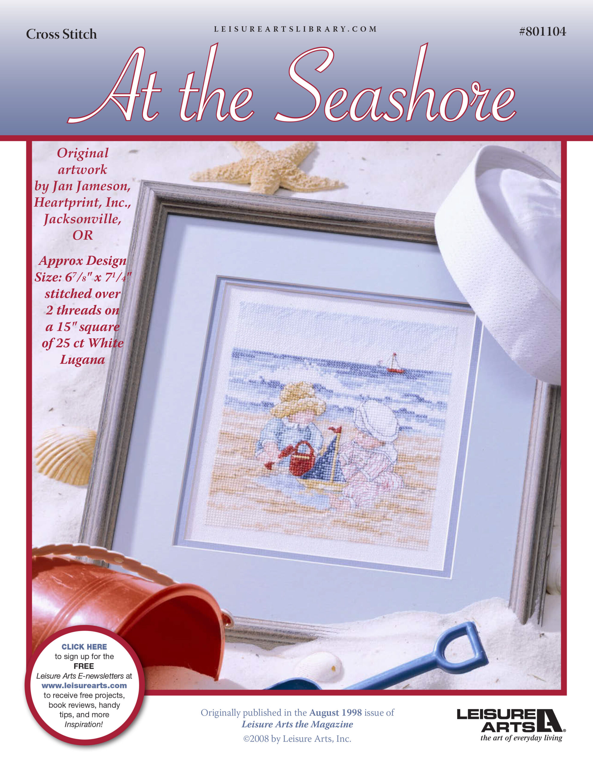 Leisure Arts At The Seashore Cross Stitch ePattern