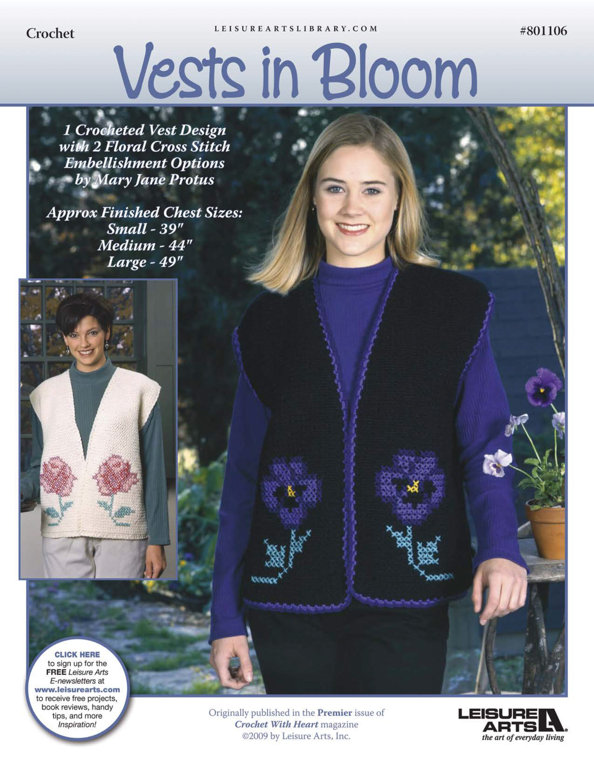 Leisure Arts Vests In Bloom Crochet ePattern