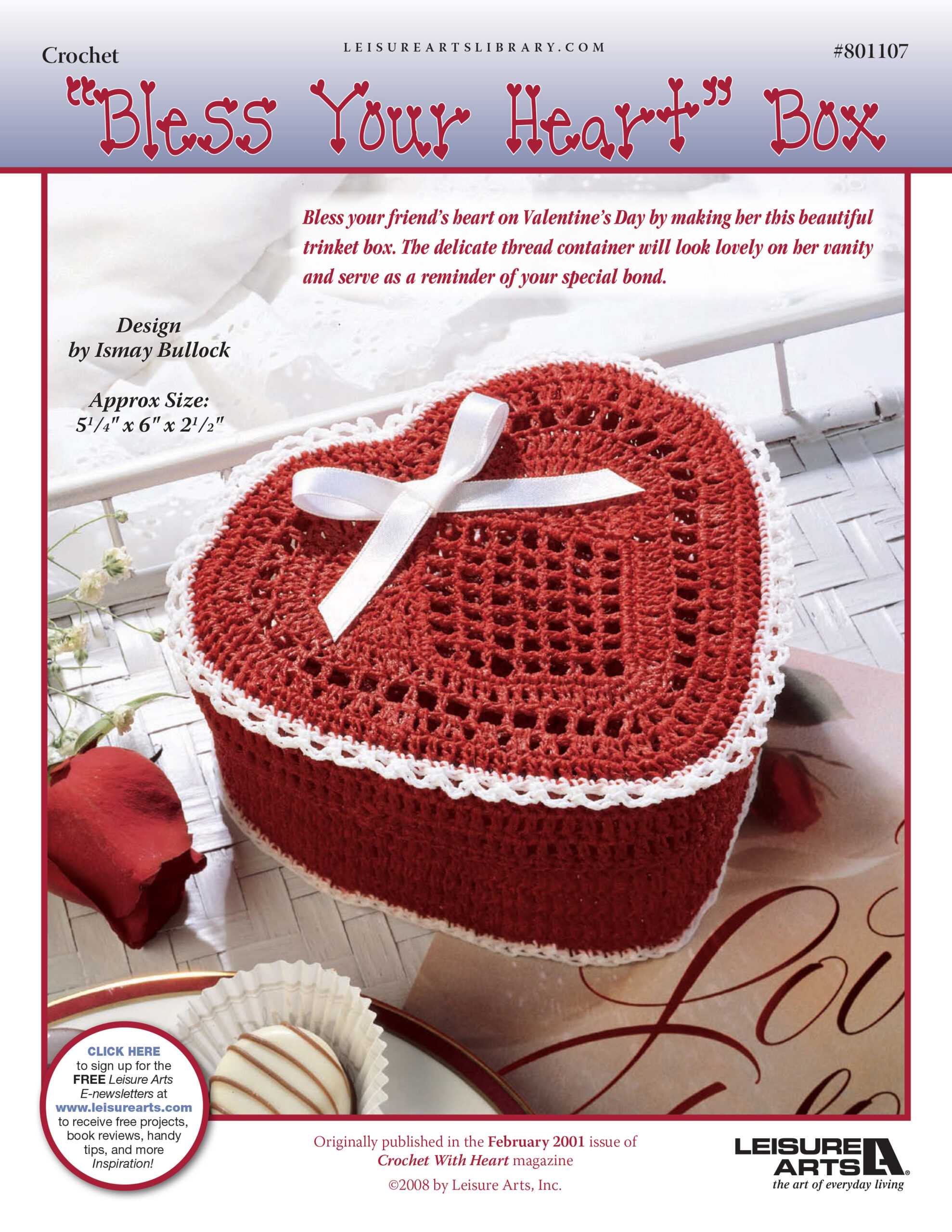 Leisure Arts  inch Bless Your Heart inch Box Crochet ePattern