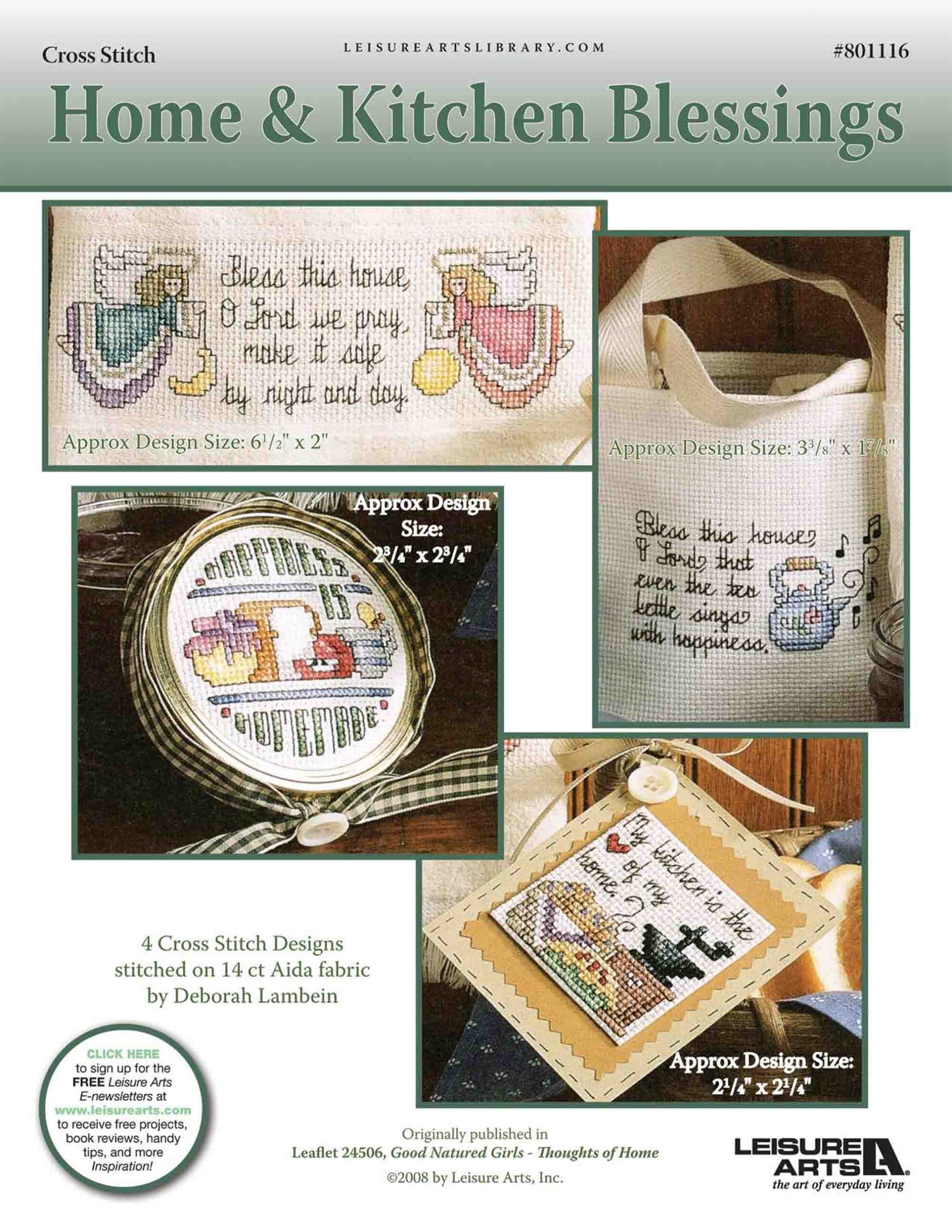 Leisure Arts Good Natured Girls Home Kitchen Blessings ePattern
