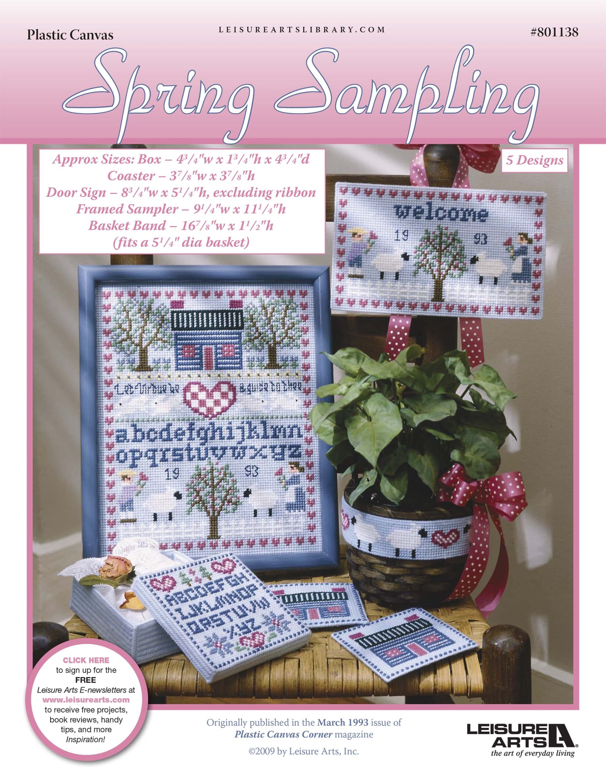 Leisure Arts Spring Sampling Plastic Canvas ePattern