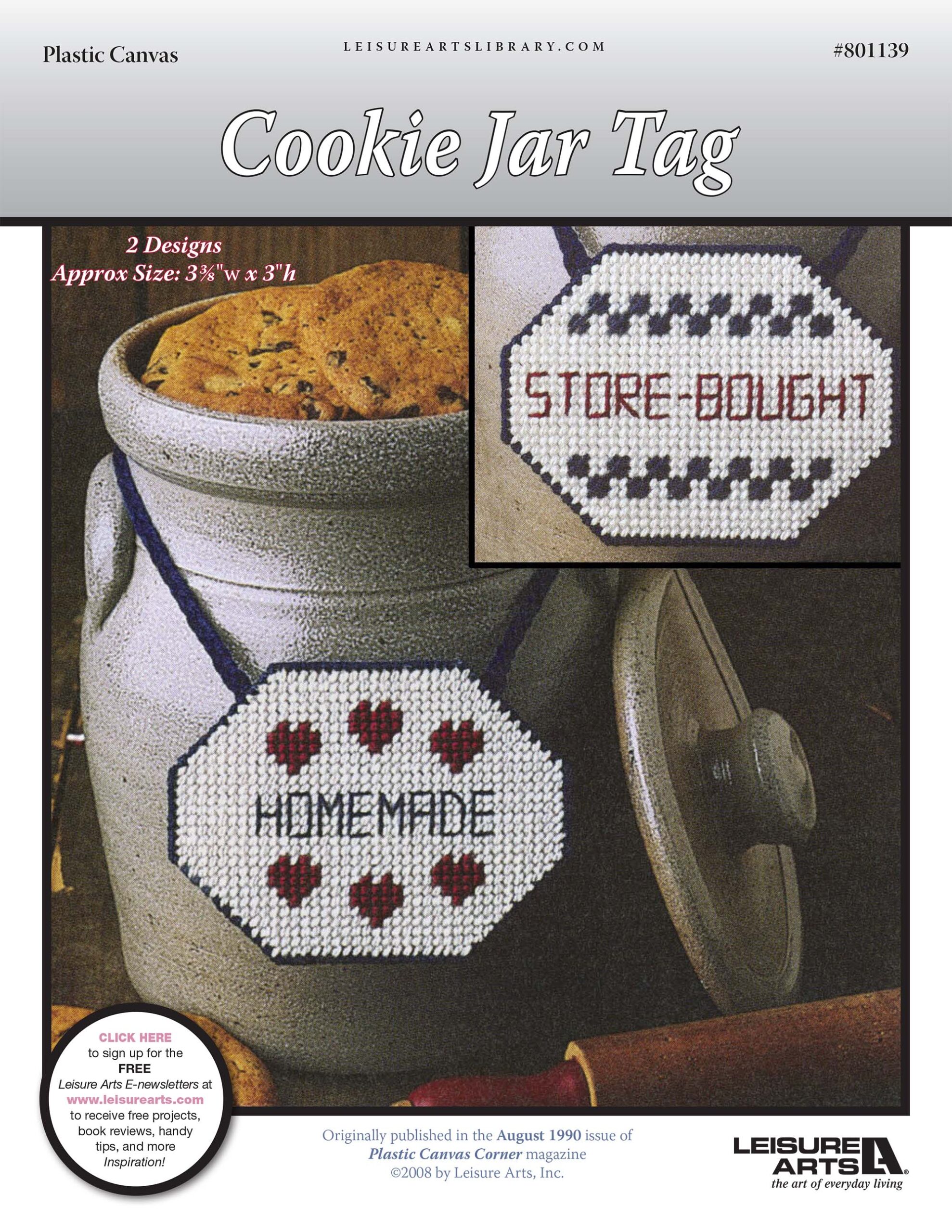 Leisure Arts Cookie Jar Tag Plastic Canvas ePattern