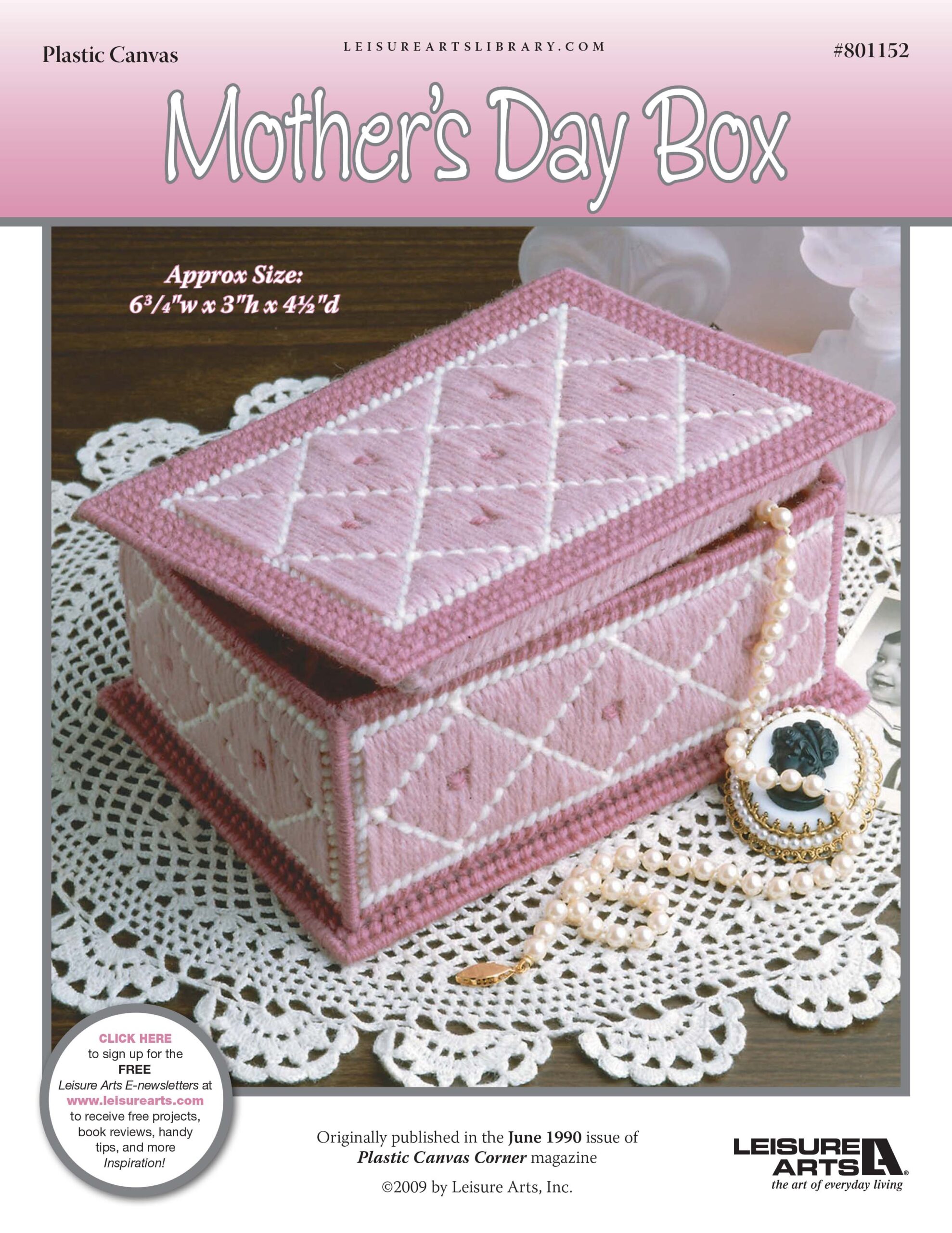Leisure Arts Mothers Day Box Plastic Canvas ePattern