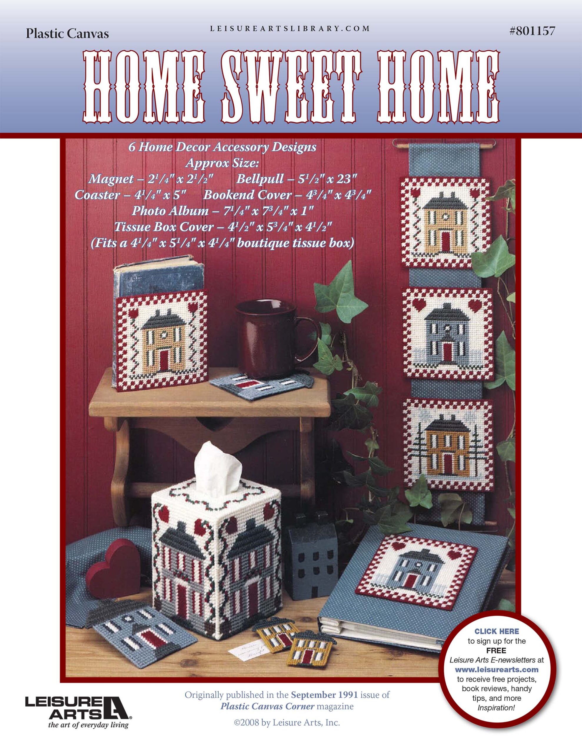 Leisure Arts Home Sweet Home Plastic Canvas ePattern
