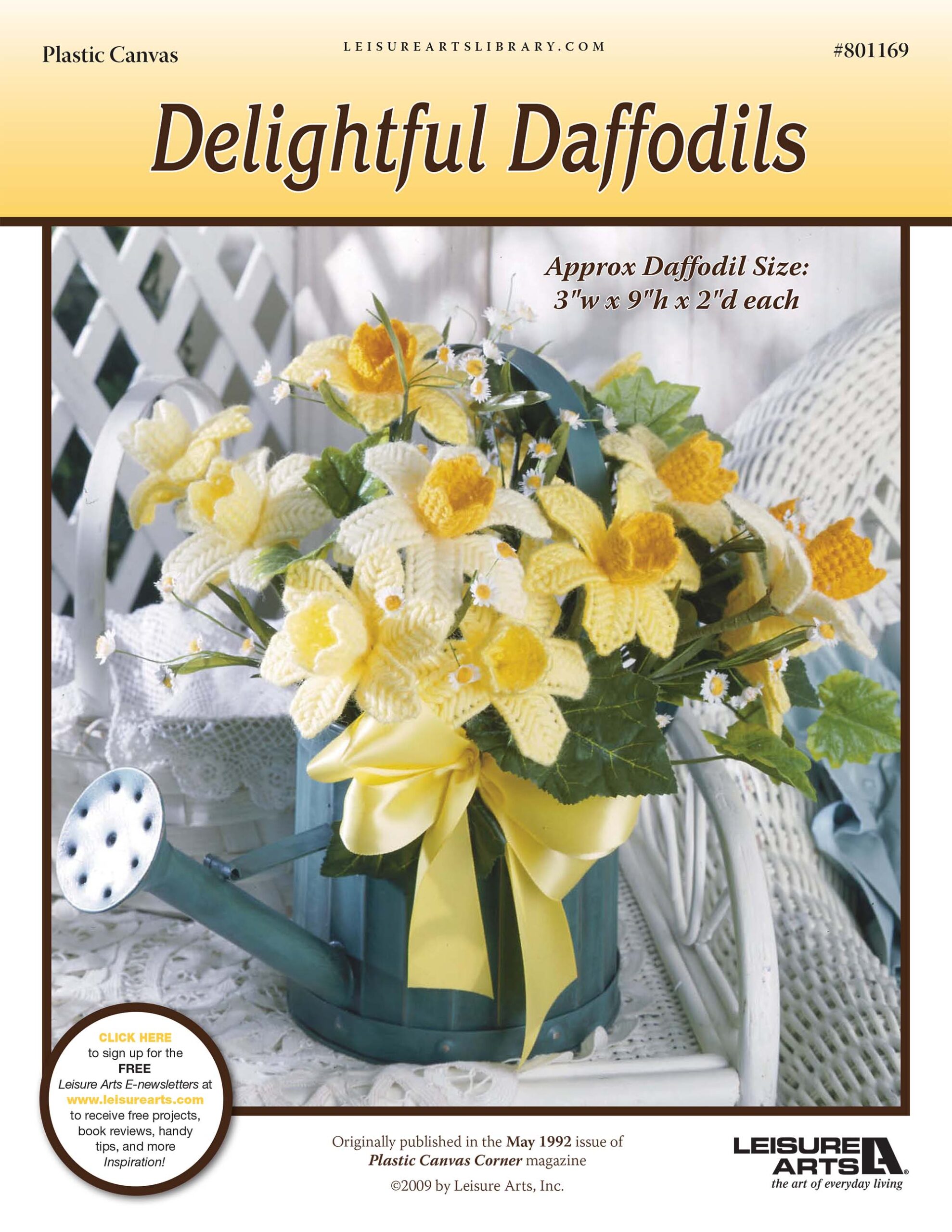 Leisure Arts Delightful Daffodils Plastic Canvas ePattern