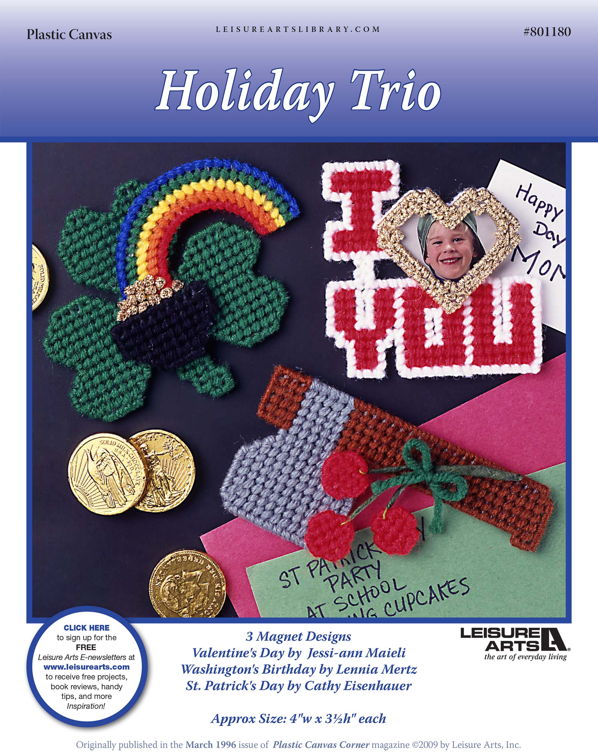 Leisure Arts Holiday Trio Plastic Canvas ePattern