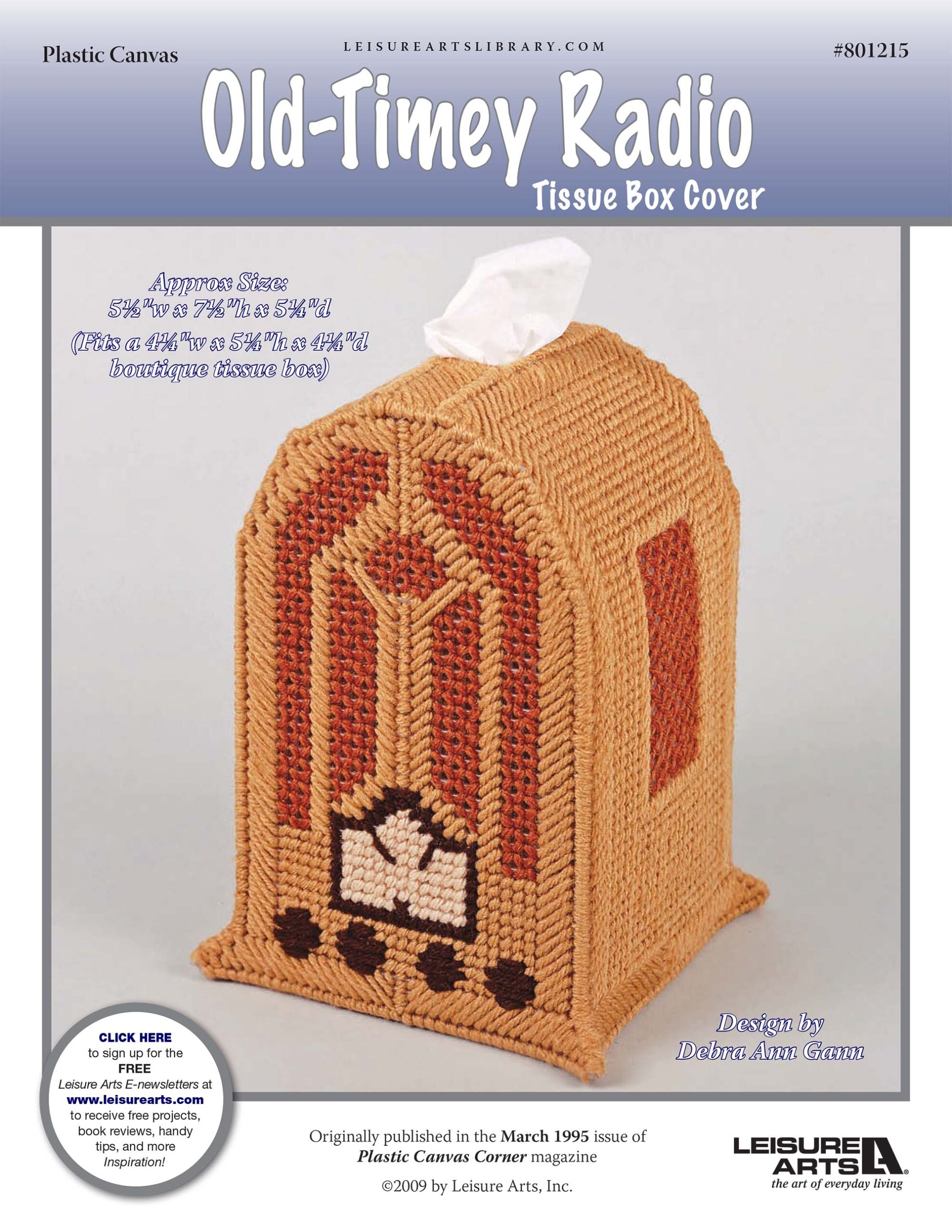 Leisure Arts OldTimey Radio Plastic Canvas ePattern