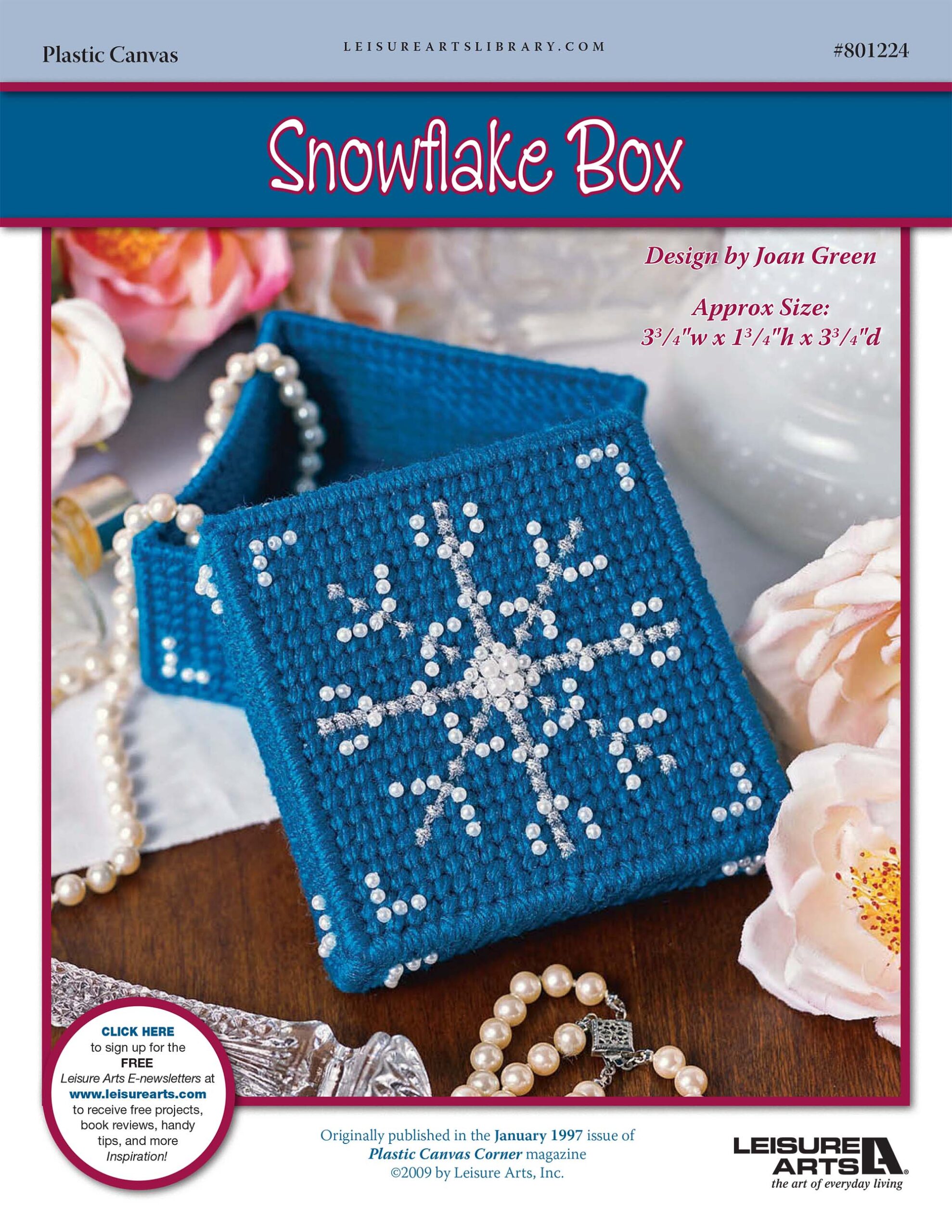 Leisure Arts Snowflake Box Plastic Canvas ePattern