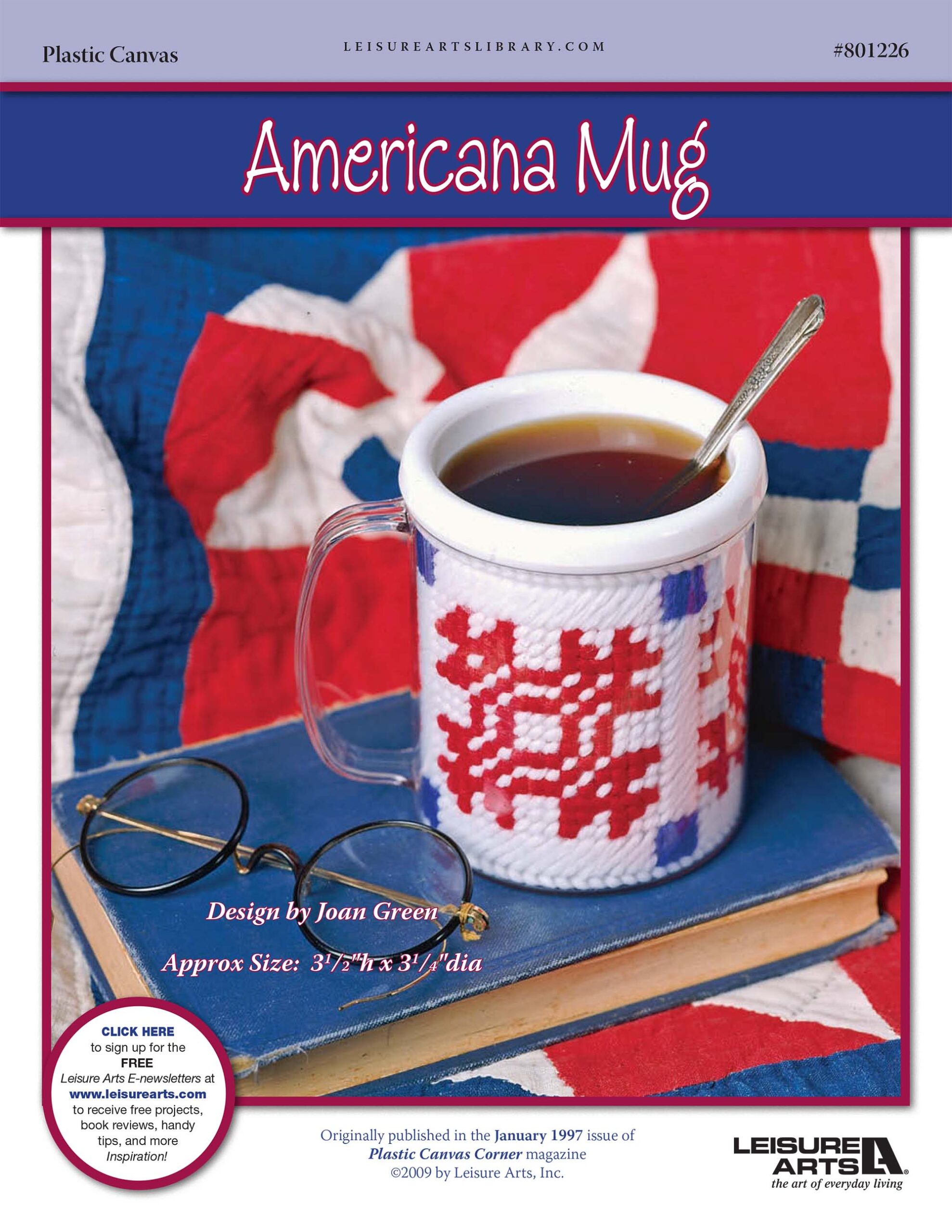 Leisure Arts American Mug Plastic Canvas ePattern