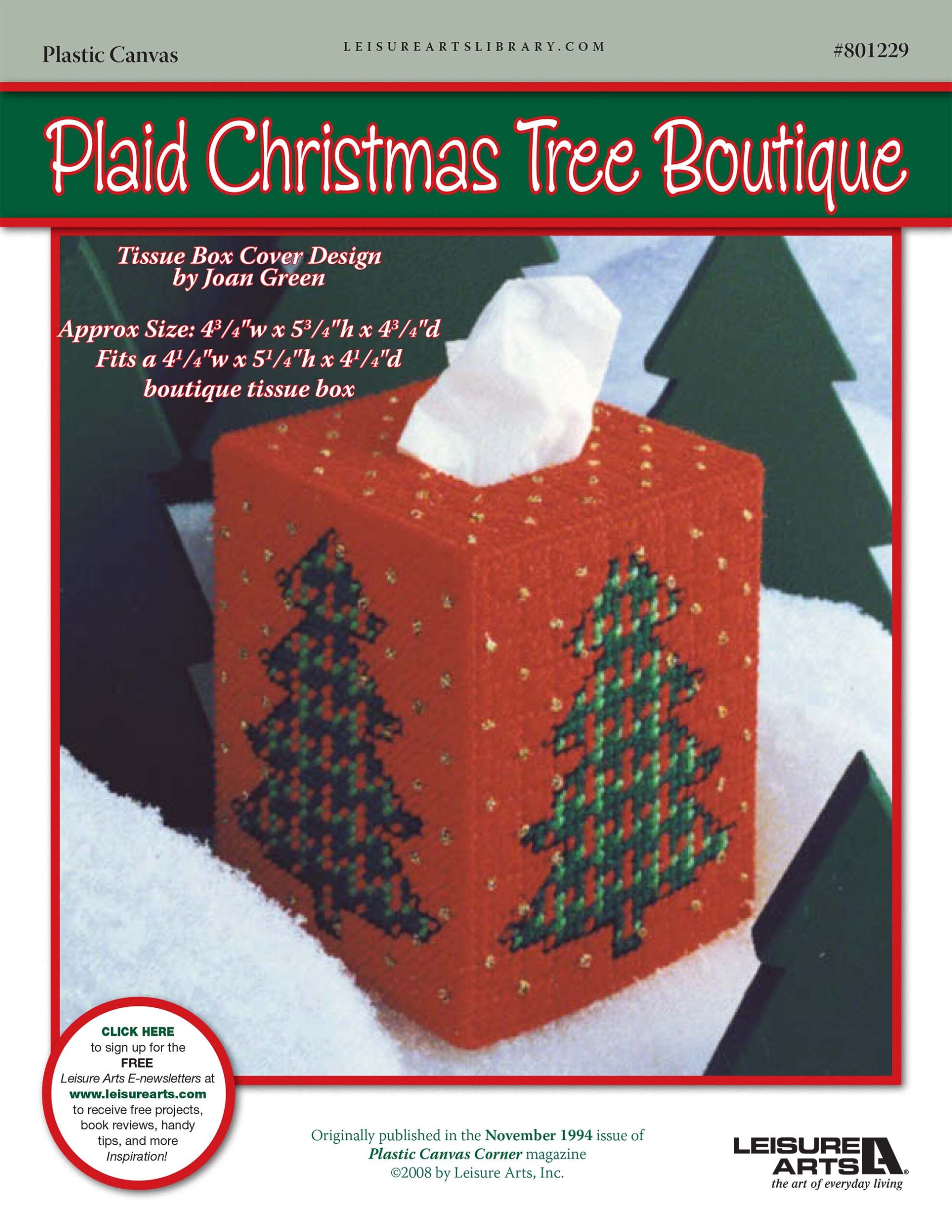 Leisure Arts Christmas Tree Boutique Plastic Canvas ePattern