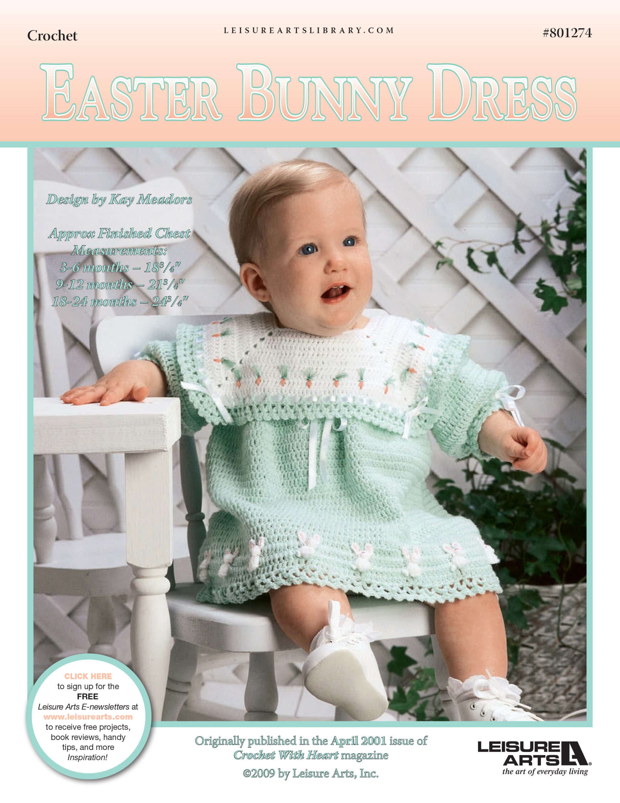 Leisure Arts Easter Bunny Baby Dress Crochet ePattern