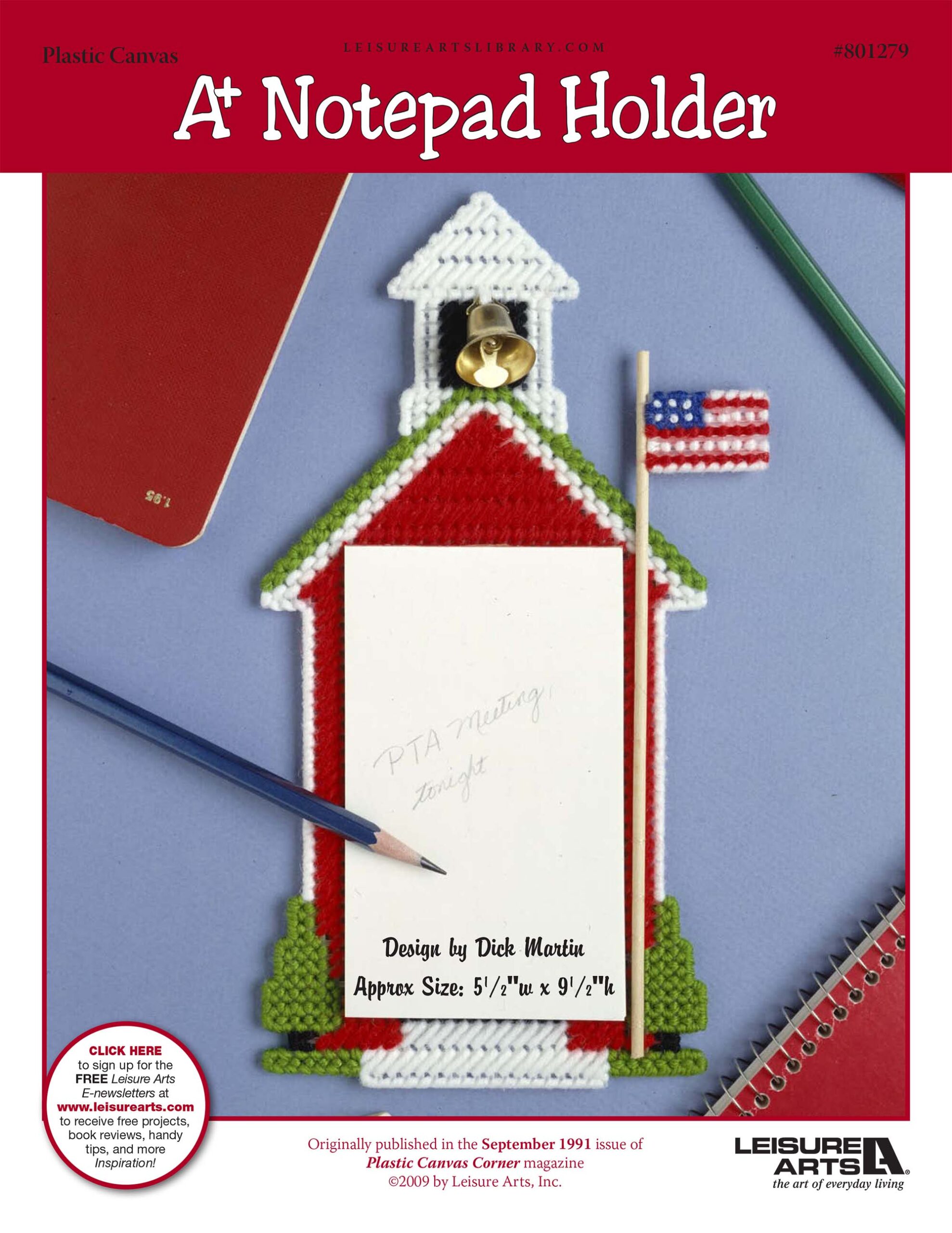 Leisure Arts A Notepad Holder Plastic Canvas ePattern