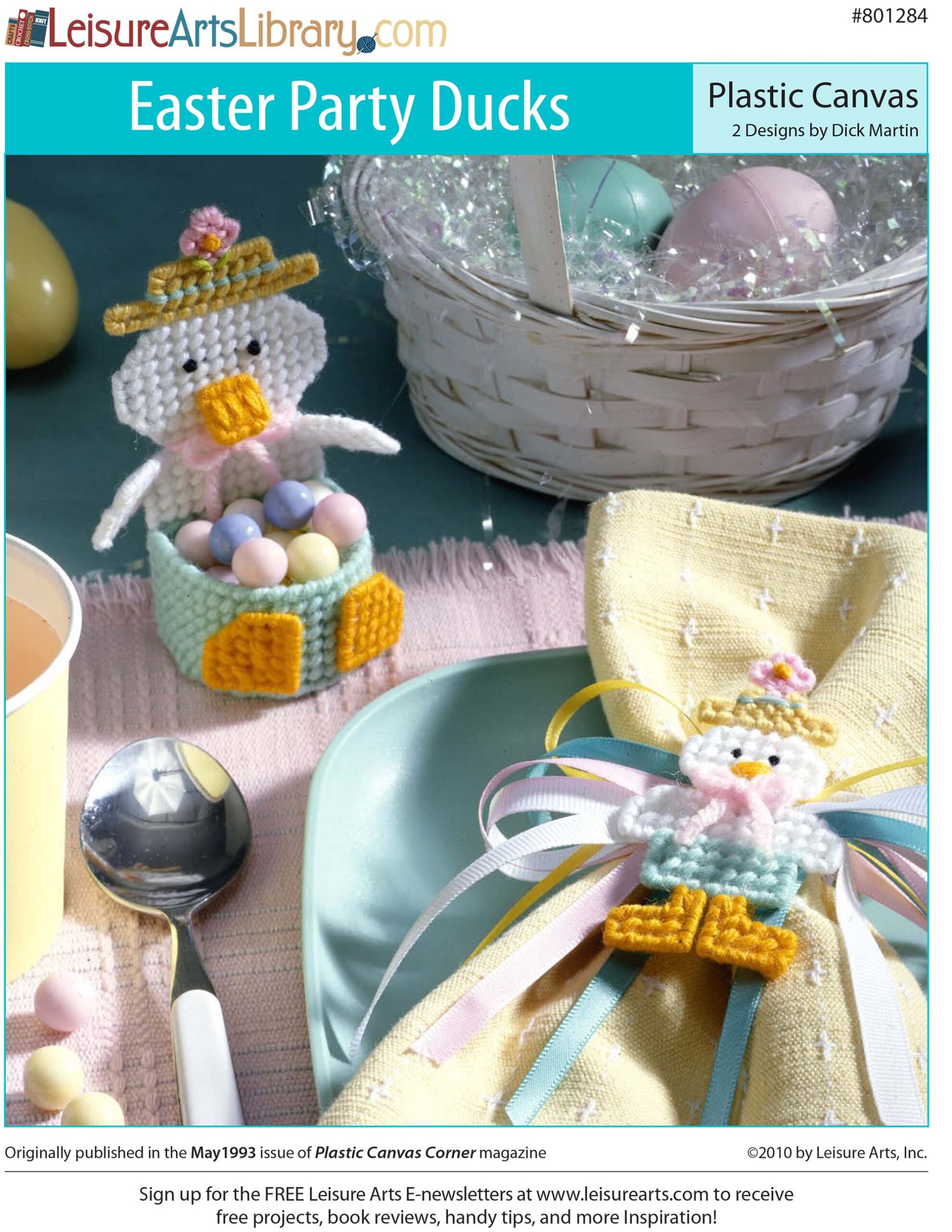 Leisure Arts Easter Party Ducks Set Plastic Canvas ePattern