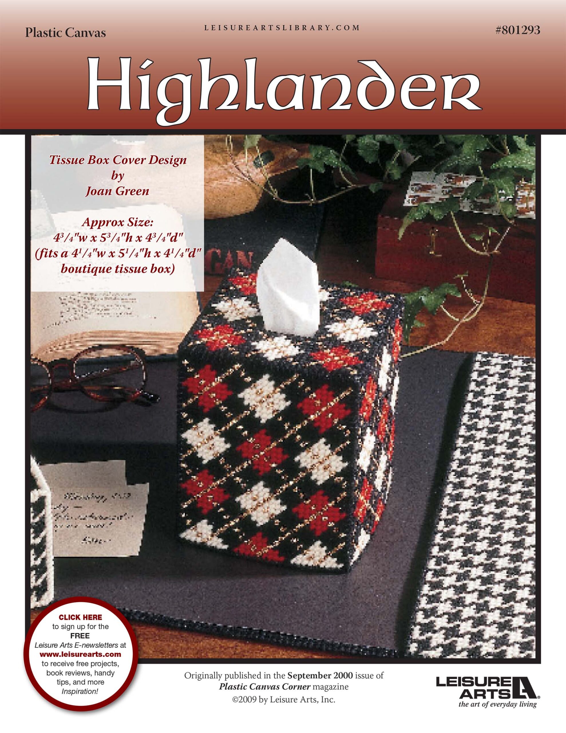 Leisure Arts Highlander Plastic Canvas ePattern