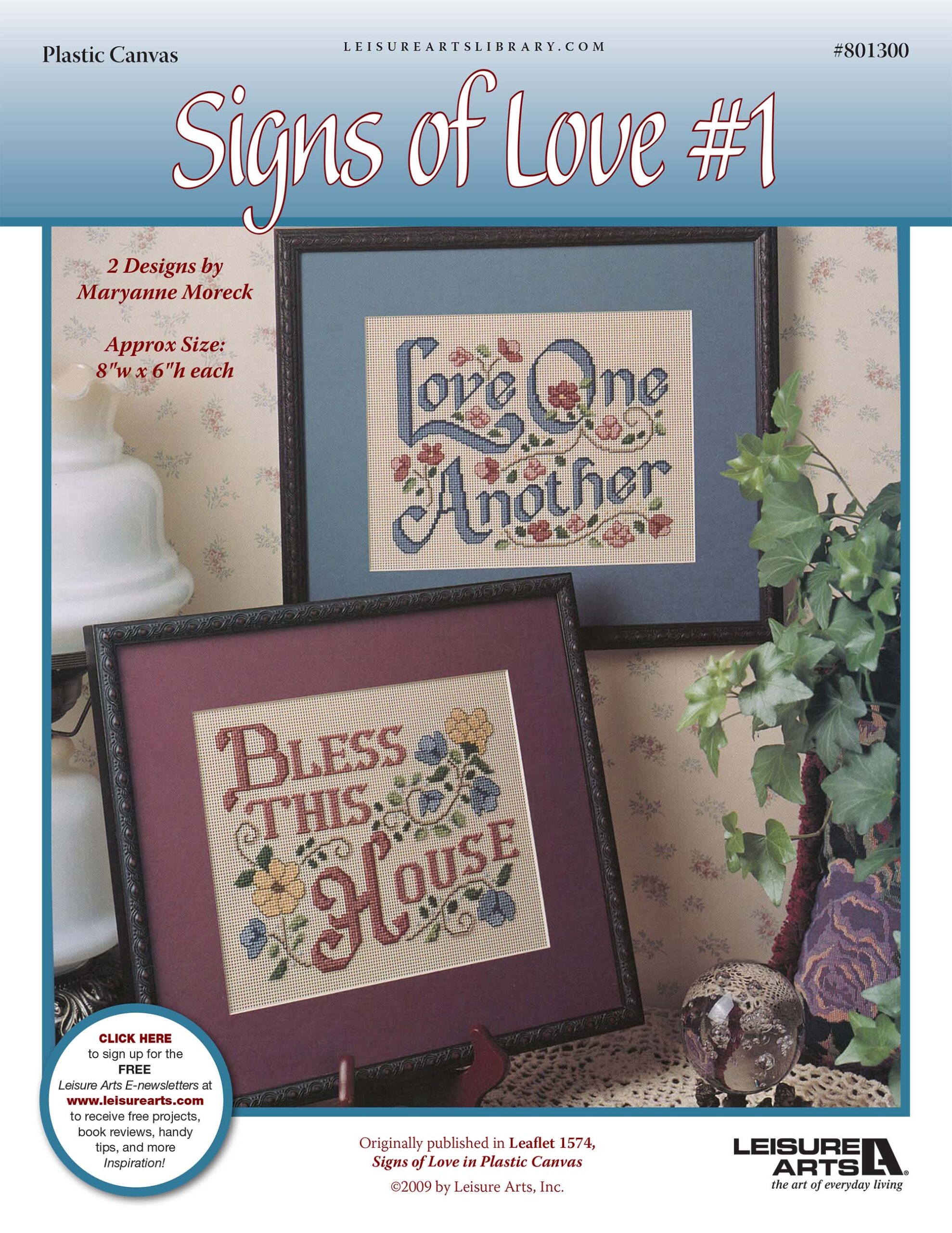 Leisure Arts Signs of Love 1 Plastic Canvas ePattern