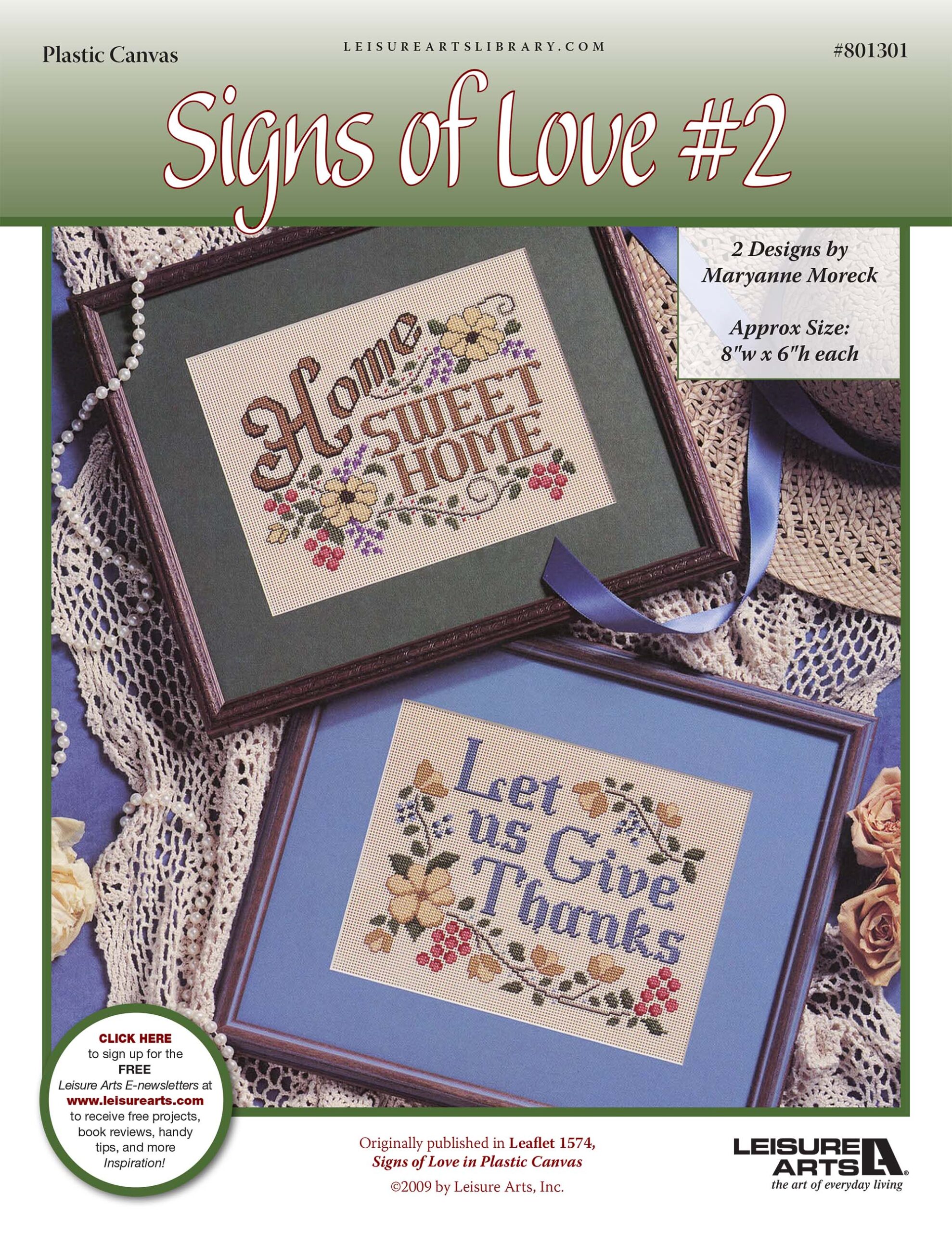 Leisure Arts Signs of Love 2 Plastic Canvas ePattern