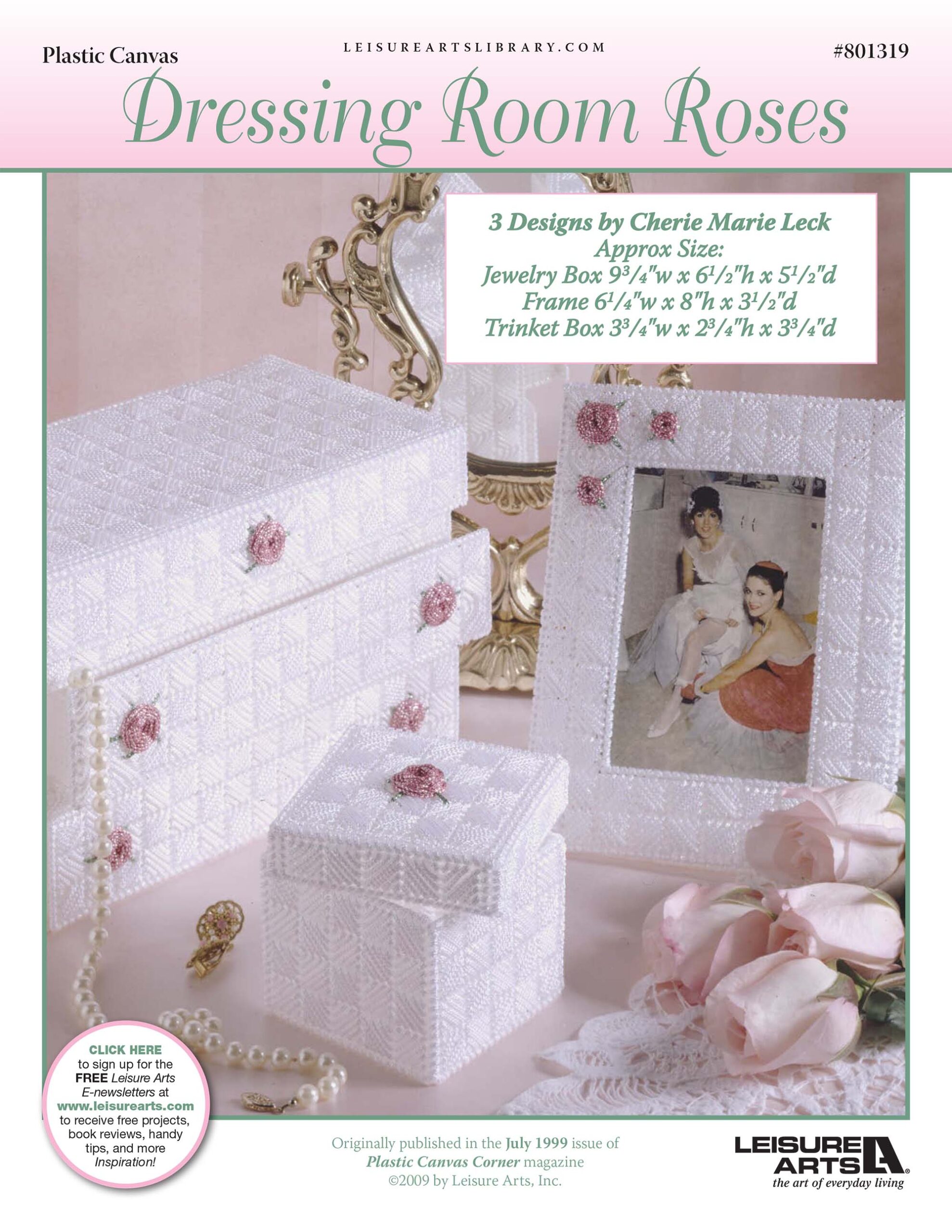 Leisure Arts Dressing Room Roses Plastic Canvas ePattern