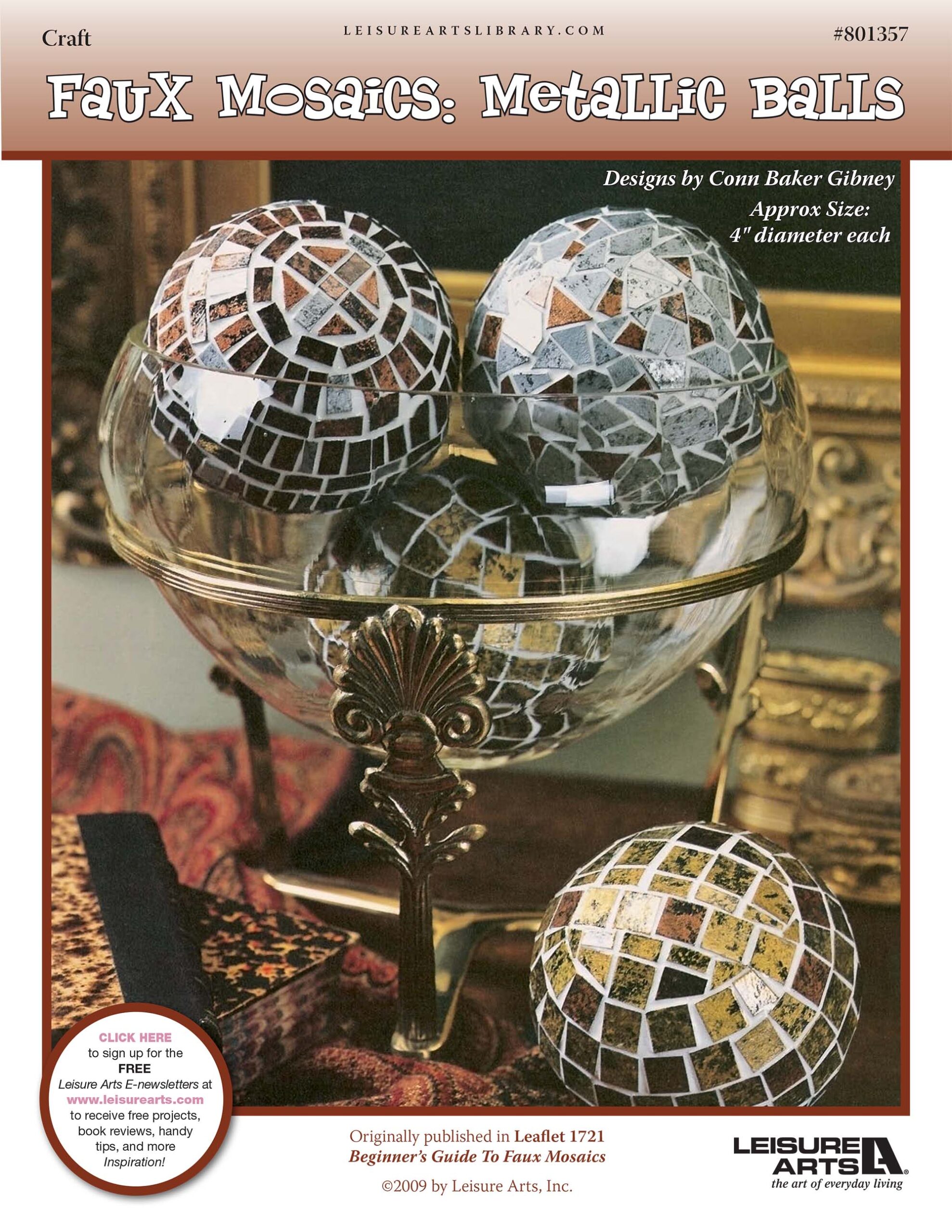 Leisure Arts Mosaic Metallic Balls ePattern