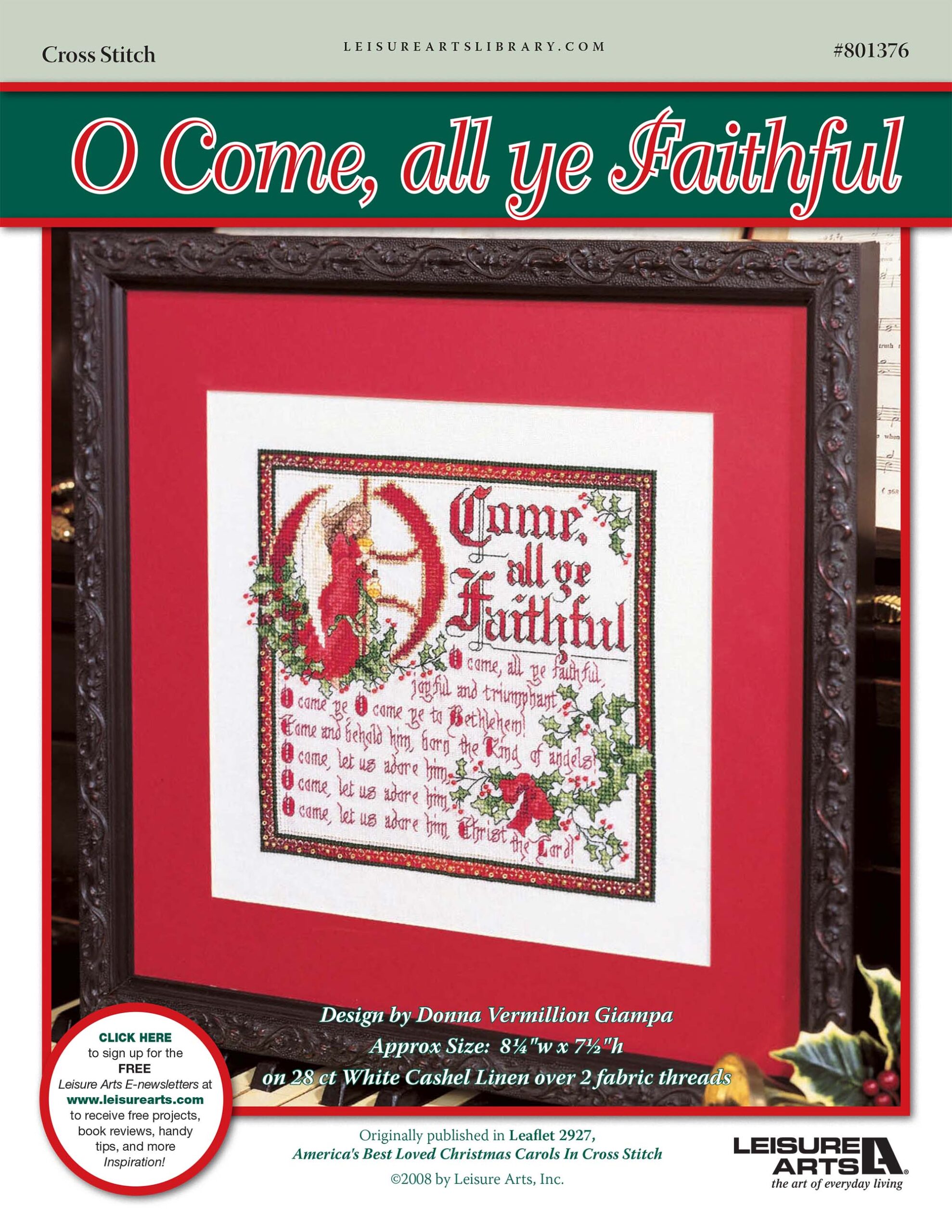 Leisure Arts O Come All Ye Faithful Cross Stitch ePattern