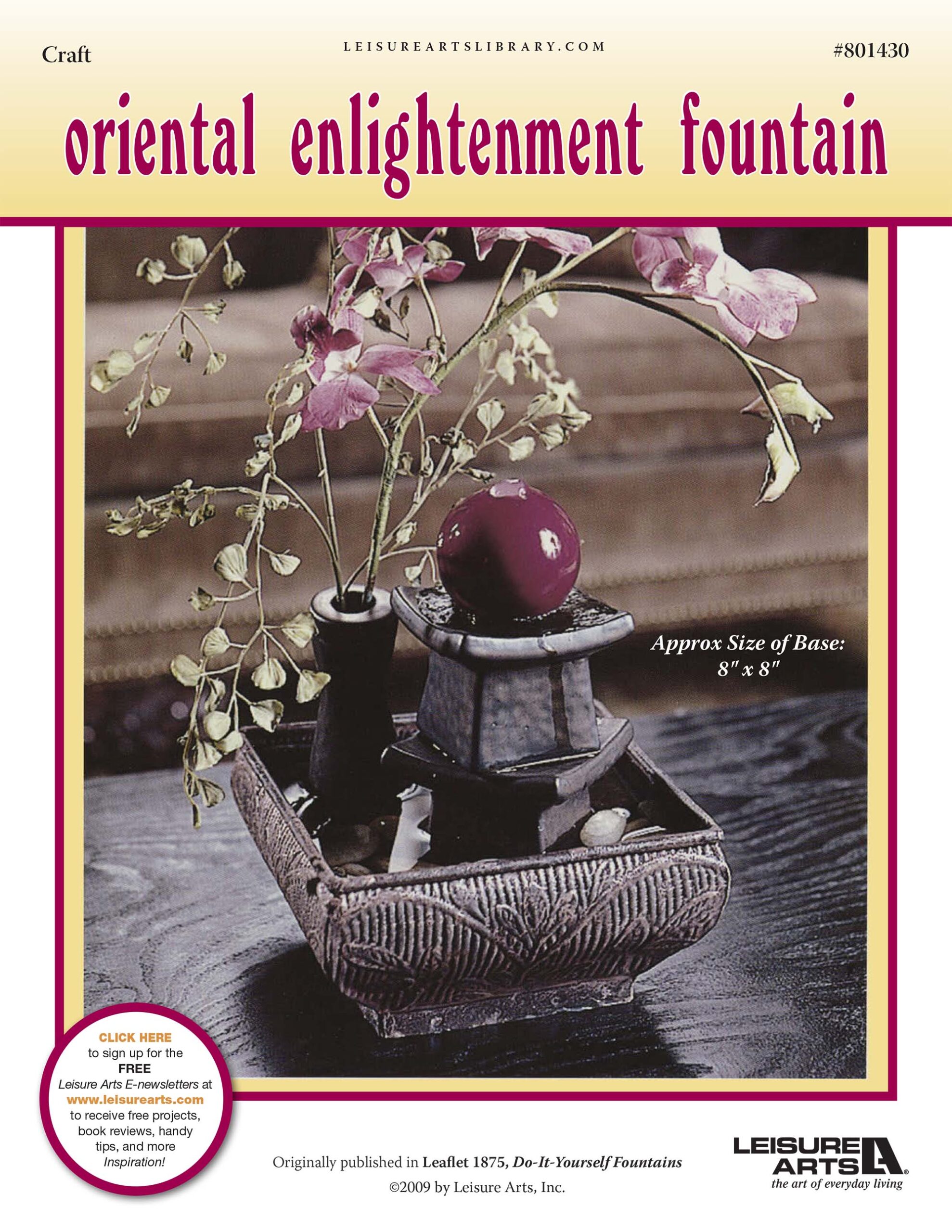 Leisure Arts Do It Yourself Fountain Oriental Enlightenment ePattern