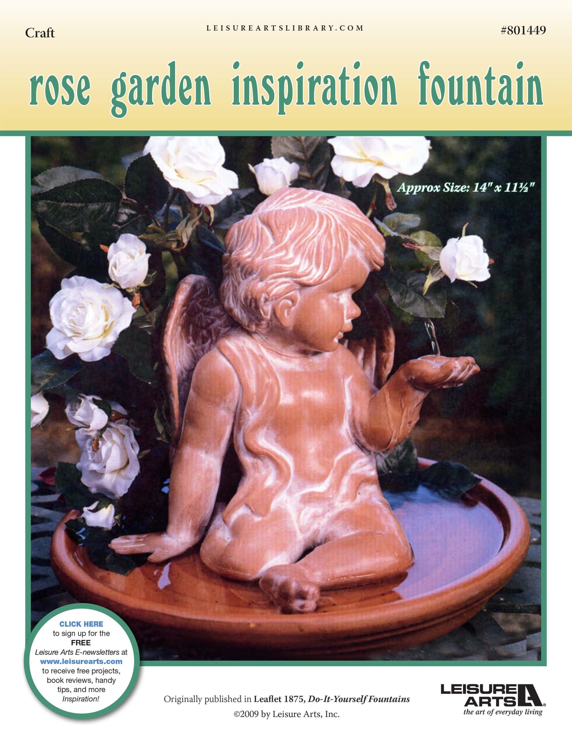 Leisure Arts Do It Yourself Fountains Rose Garden Inspiration ePattern
