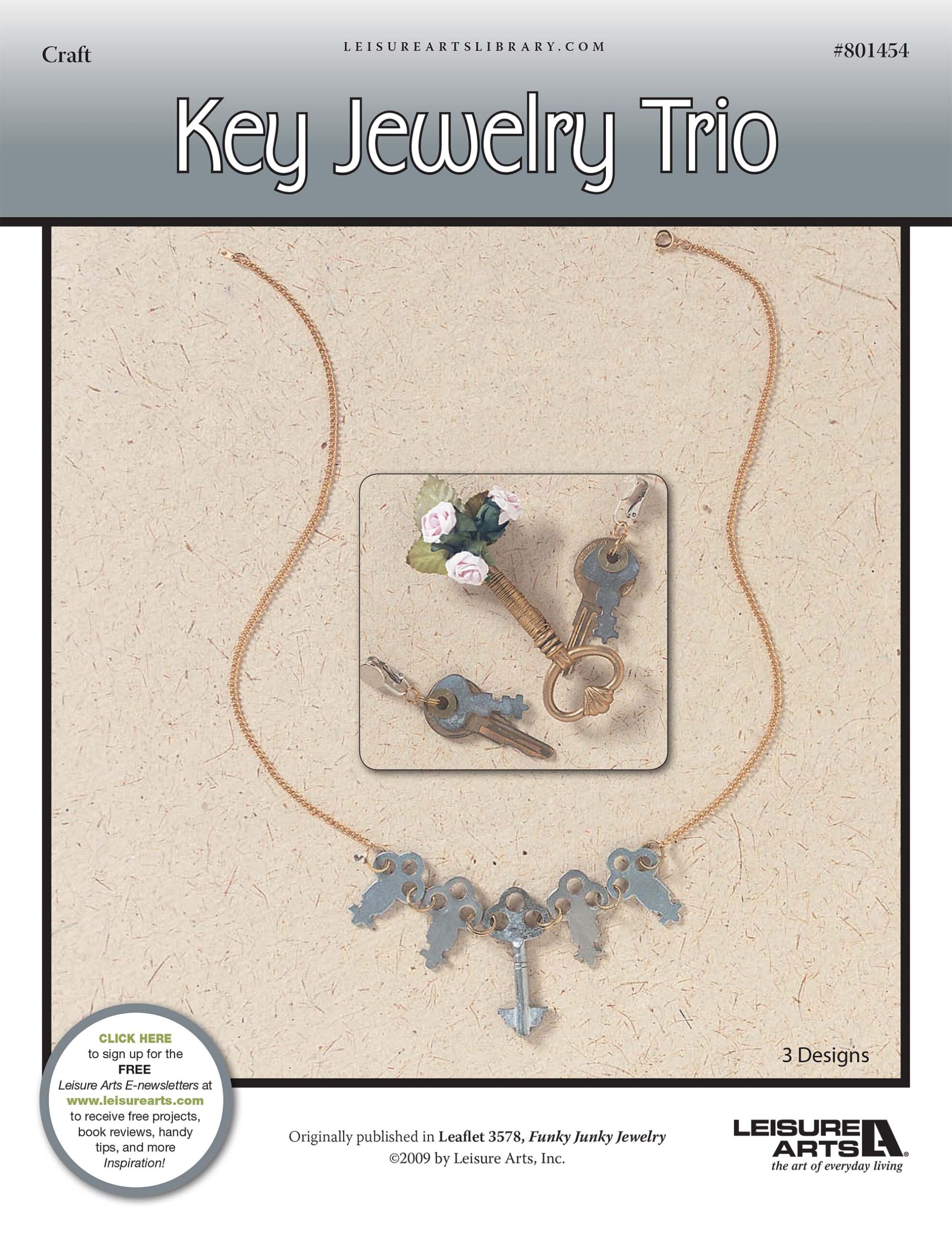 Leisure Arts Funky Junky Jewelry Key Jewelry Trio ePattern