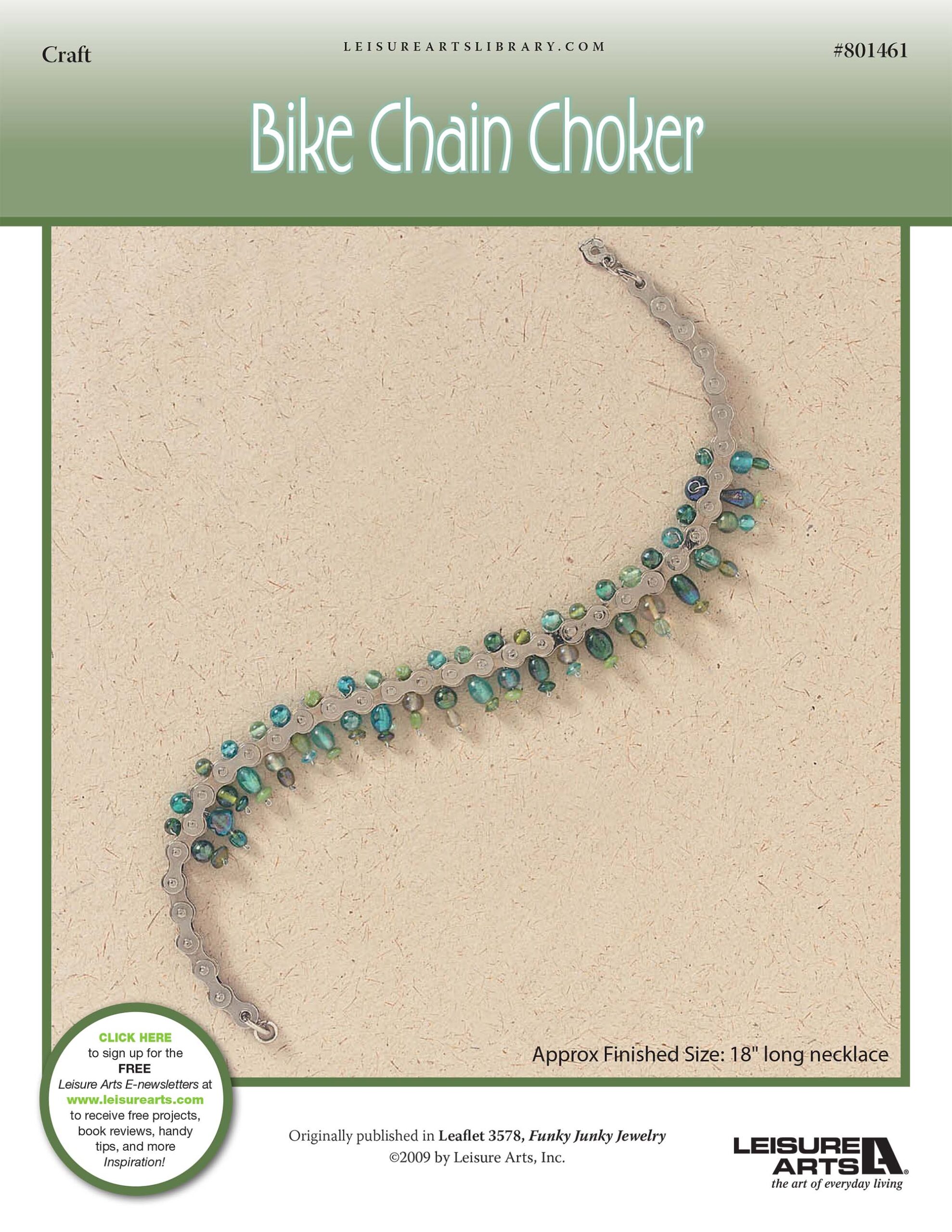 Leisure Arts Funky Junky Jewelry Bike Chain Choker ePattern