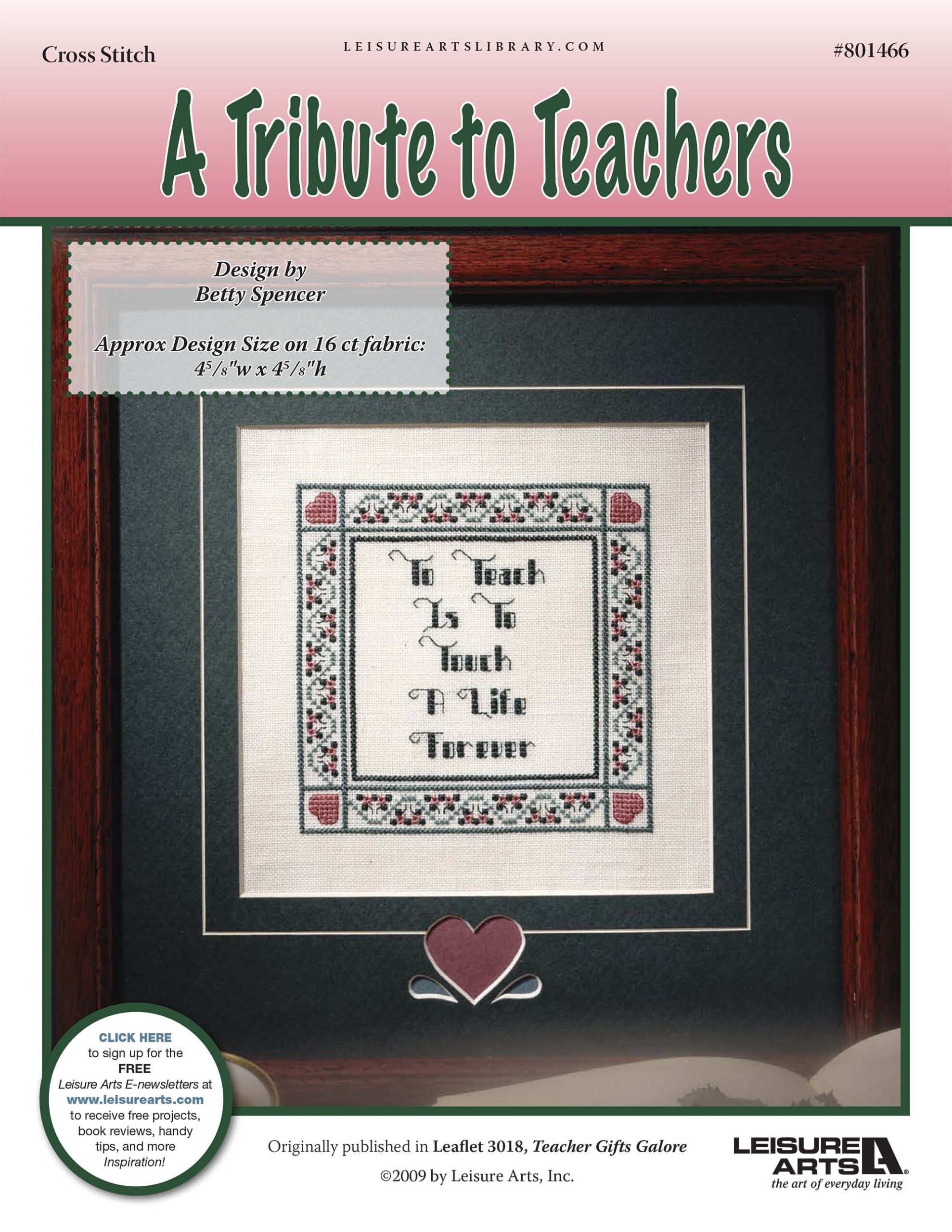 Leisure Arts A Tribute to Teachers Cross Stitch ePattern