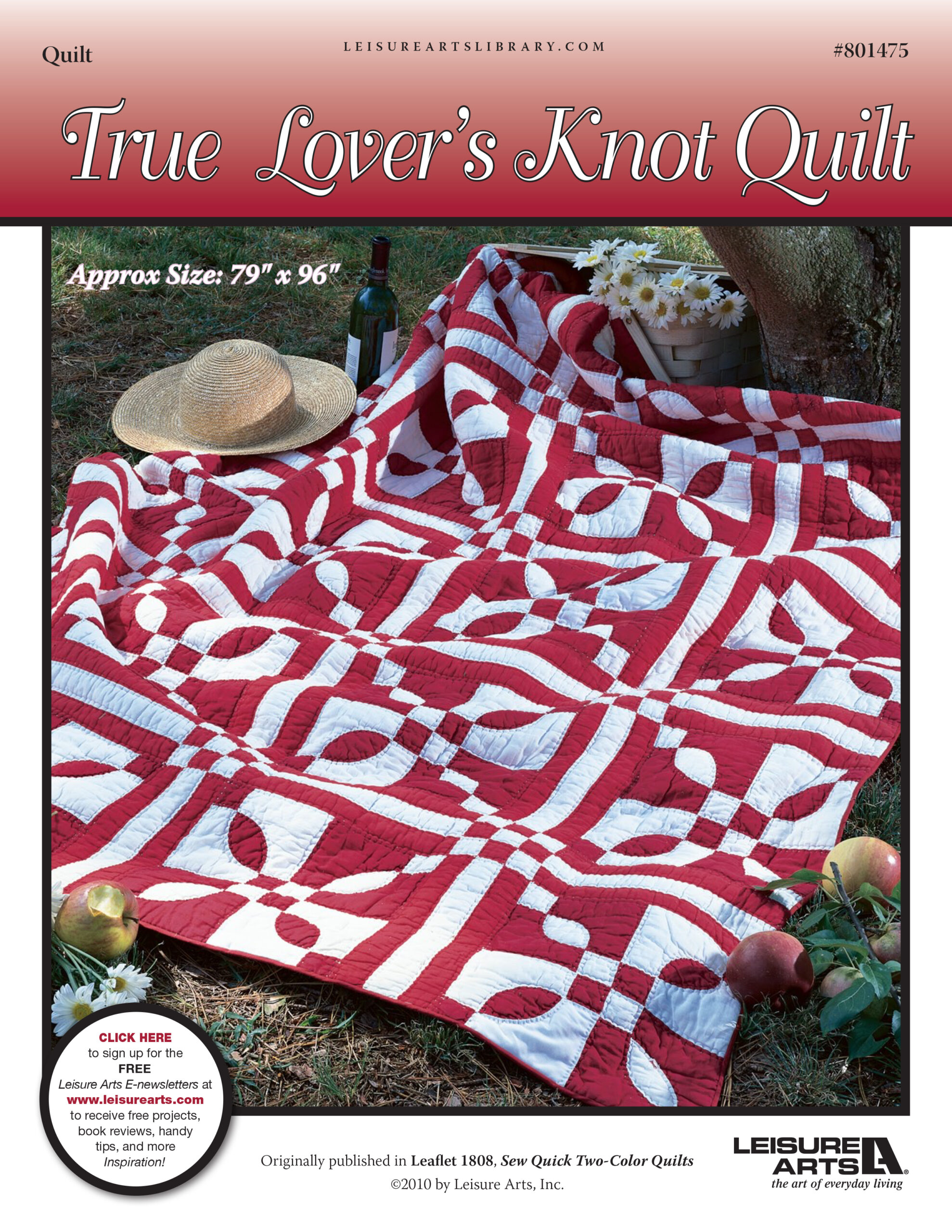 Leisure Arts Sew Quick TwoColor Quilts True Lovers Knot Quilt ePattern