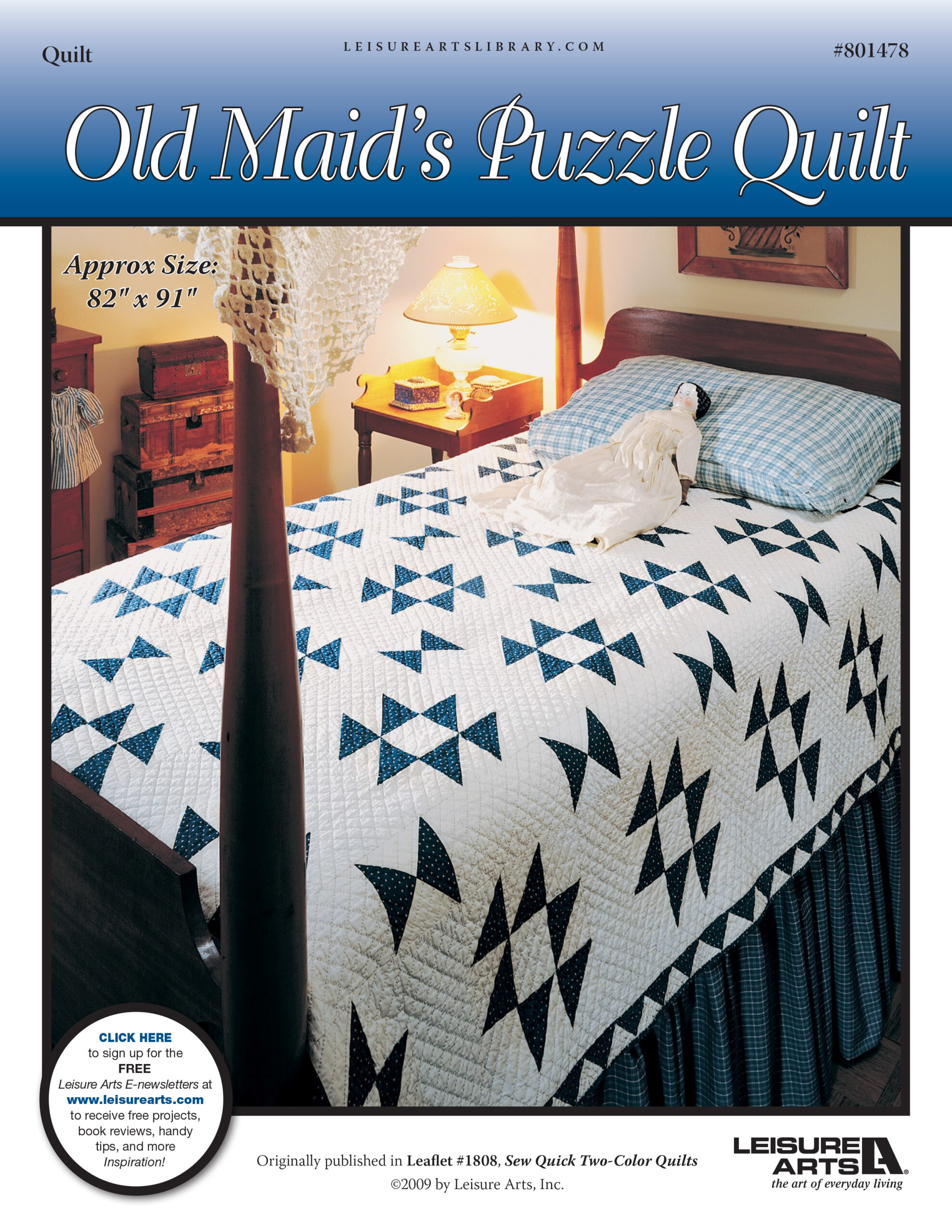 Leisure Arts Sew Quick TwoColor Quilts Old Maids Puzzle Quilt ePattern