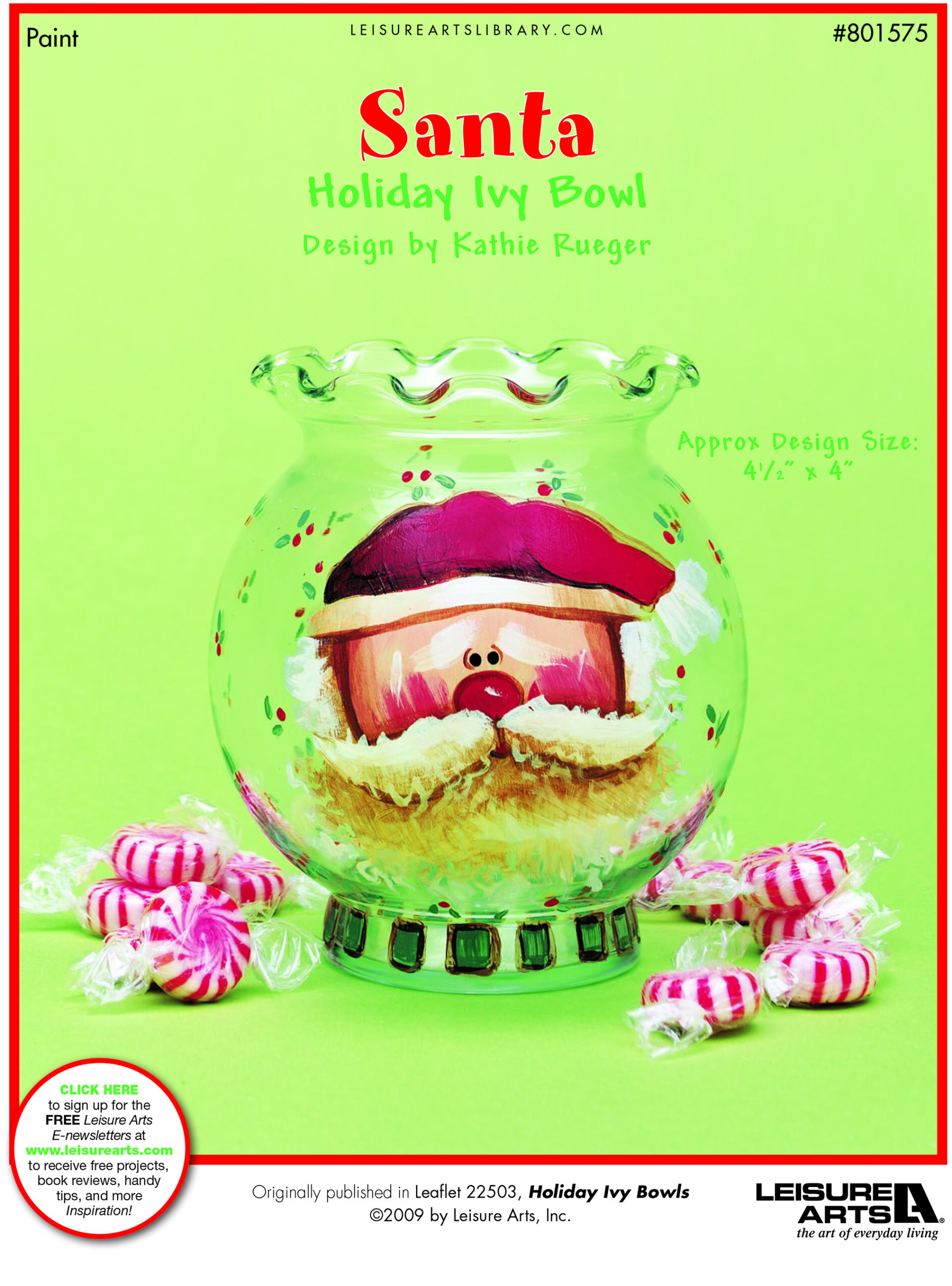 Leisure Arts ePattern Santa Ivy Bowl