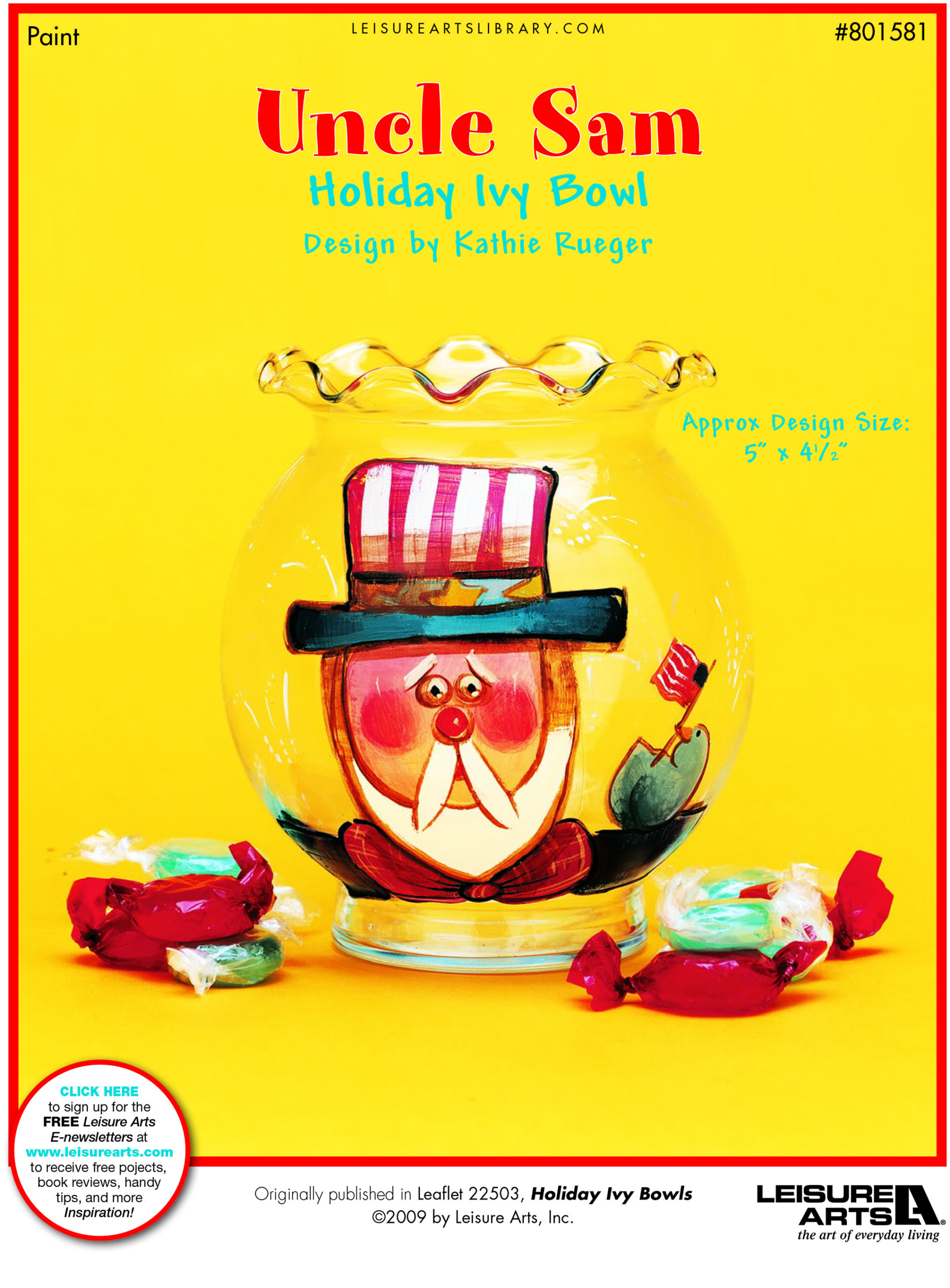 Leisure Arts ePattern Uncle Sam Ivy Bowl