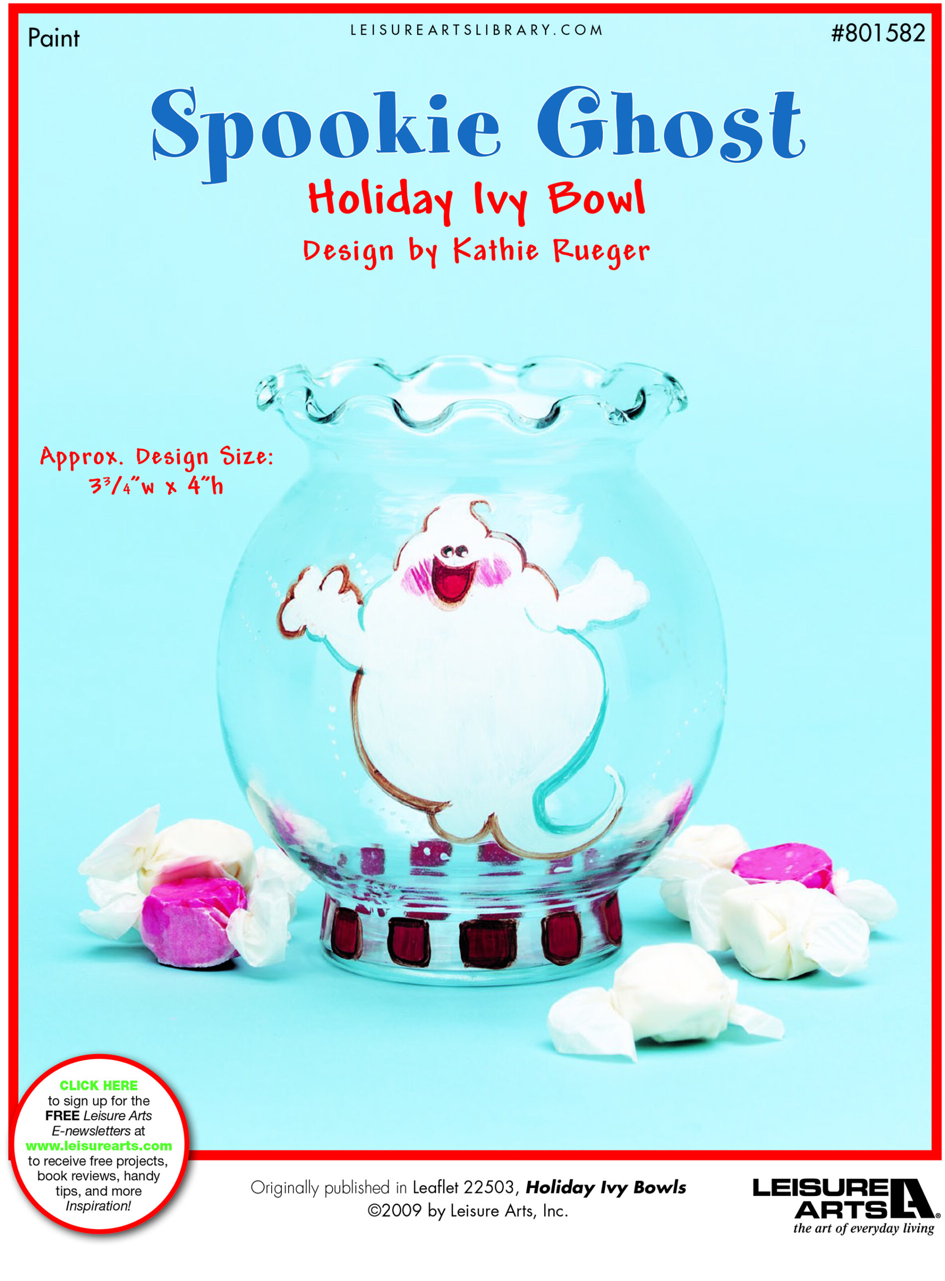 Leisure Arts ePattern Spookie Ghost Ivy Bowl