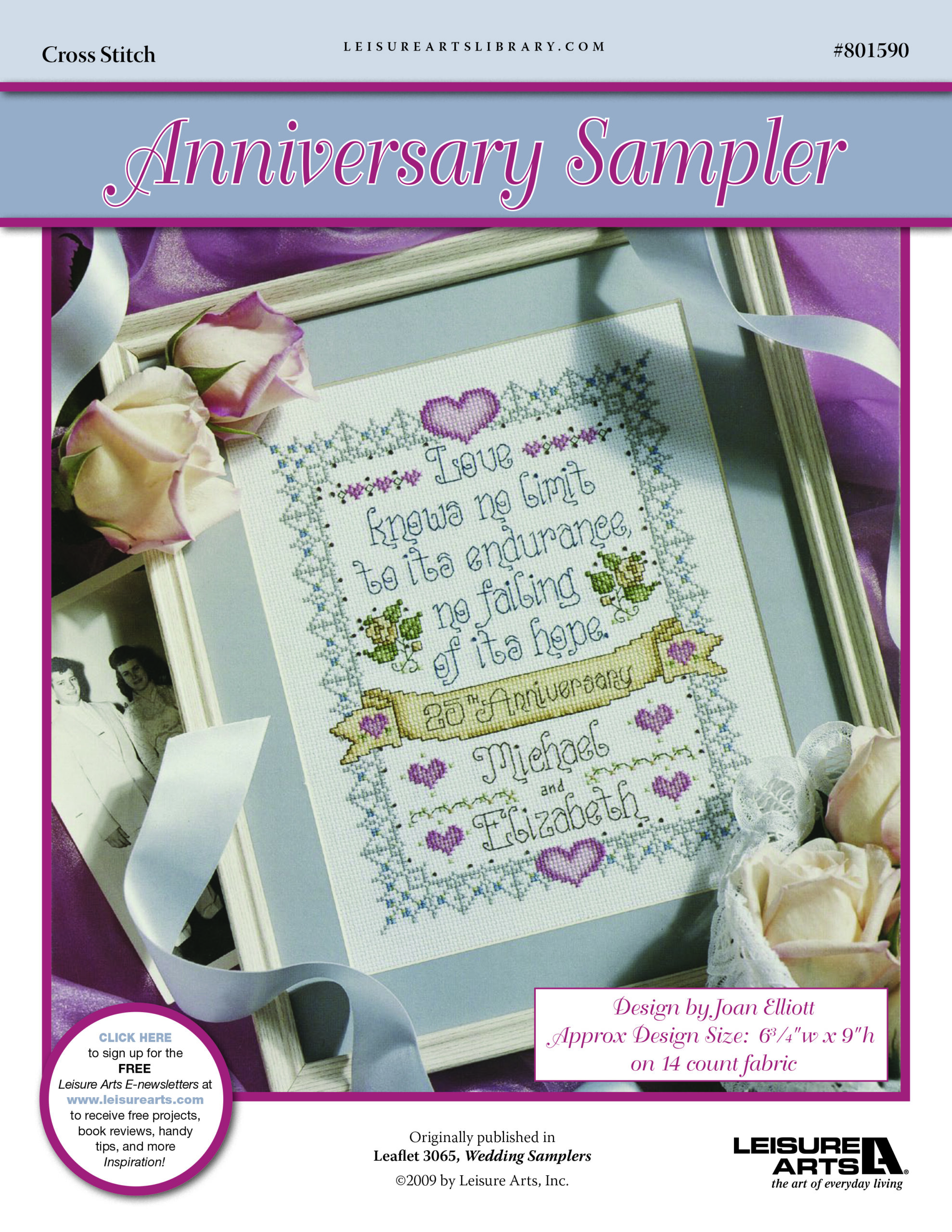 Leisure Arts Wedding Sampler Anniversary Cross Stitch ePattern
