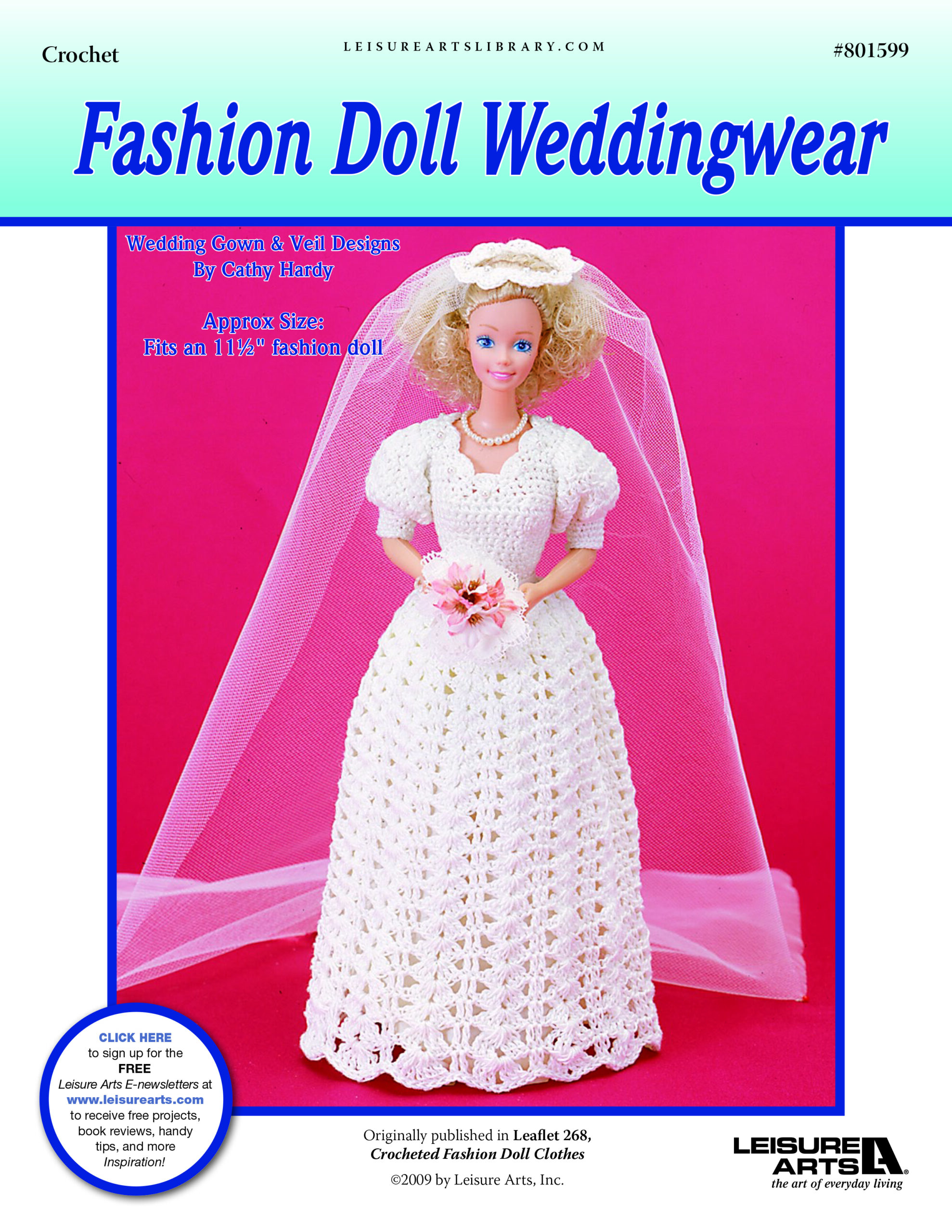 Leisure Arts Fashion Doll Clothes Weddingwear Crochet ePattern