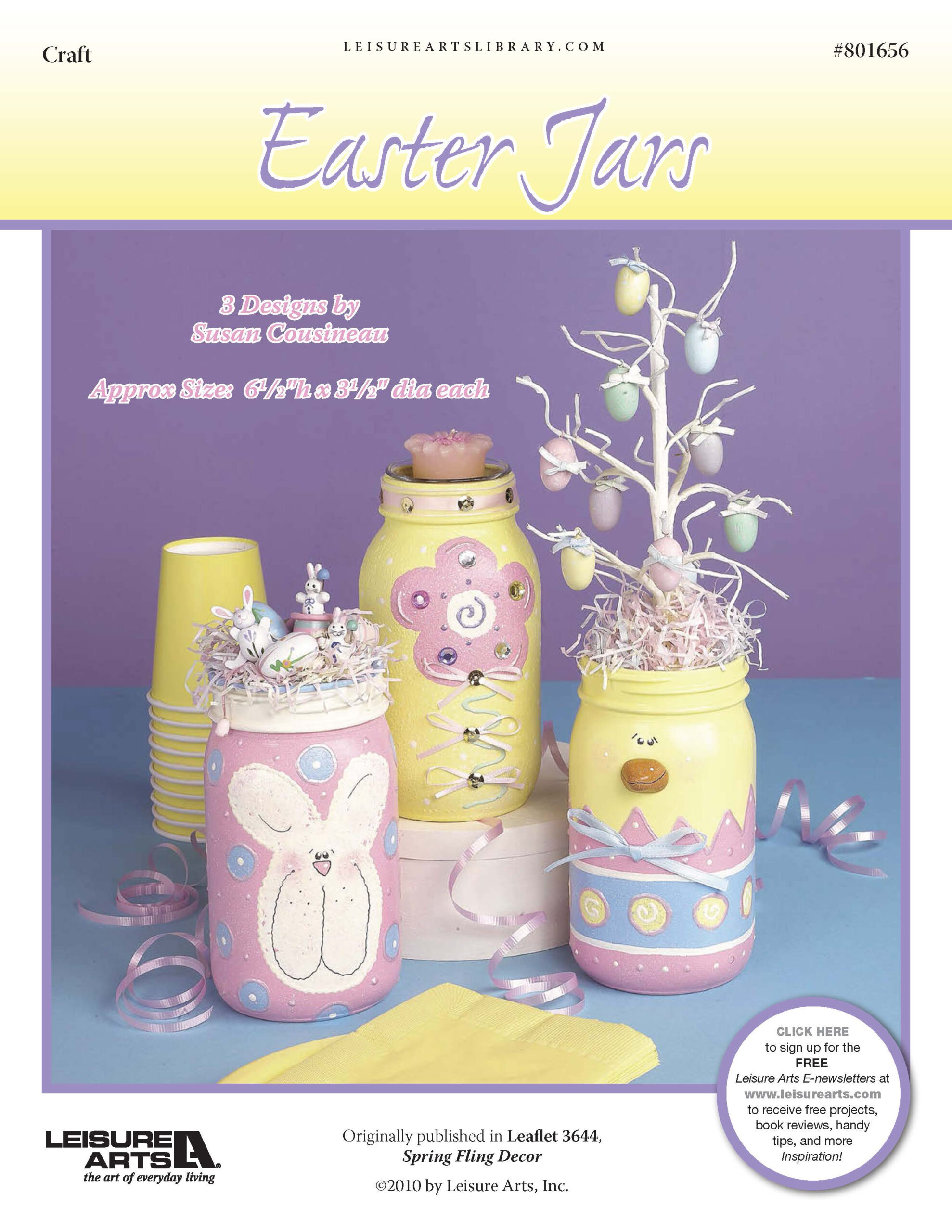 Leisure Arts Spring Fling DÃƒÂ©cor Easter Jars Craft ePattern