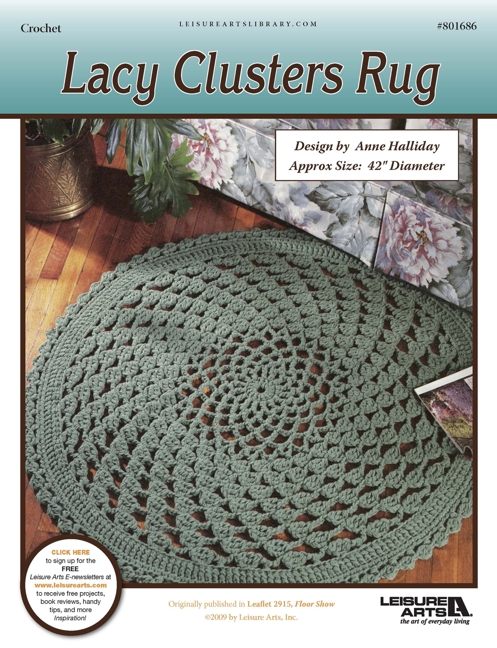 Leisure Arts Floor Show Lacy Clusters Rug Crochet ePattern