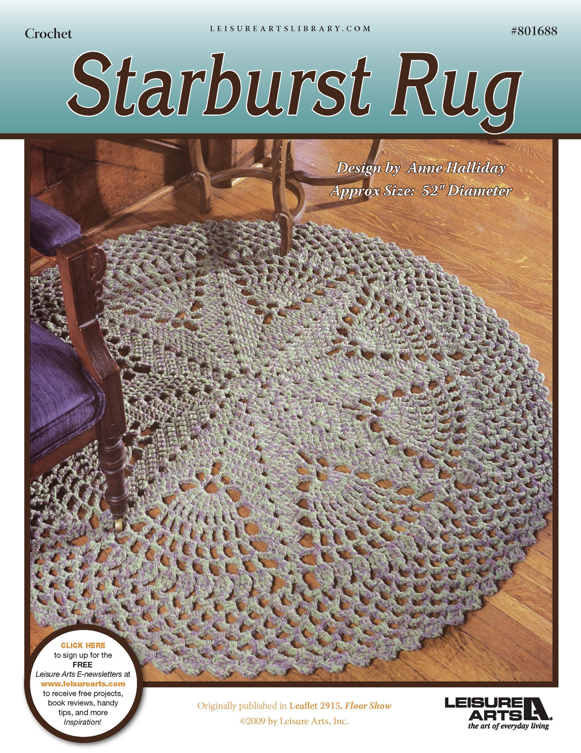 Leisure Arts Floor Show Starburst Rug Crochet ePattern