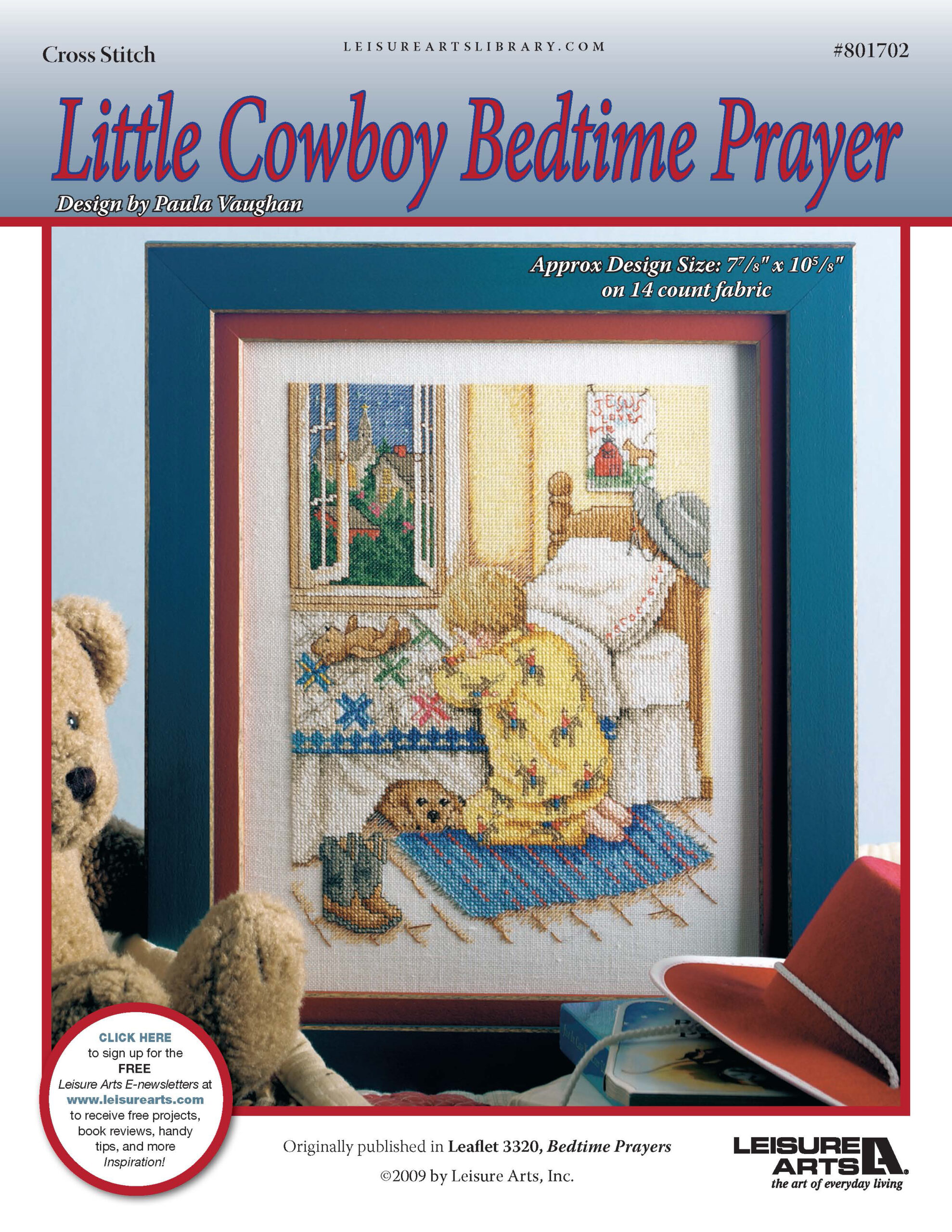 Leisure Arts Little Cowboy Bedtime Prayer Cross Stitch ePattern