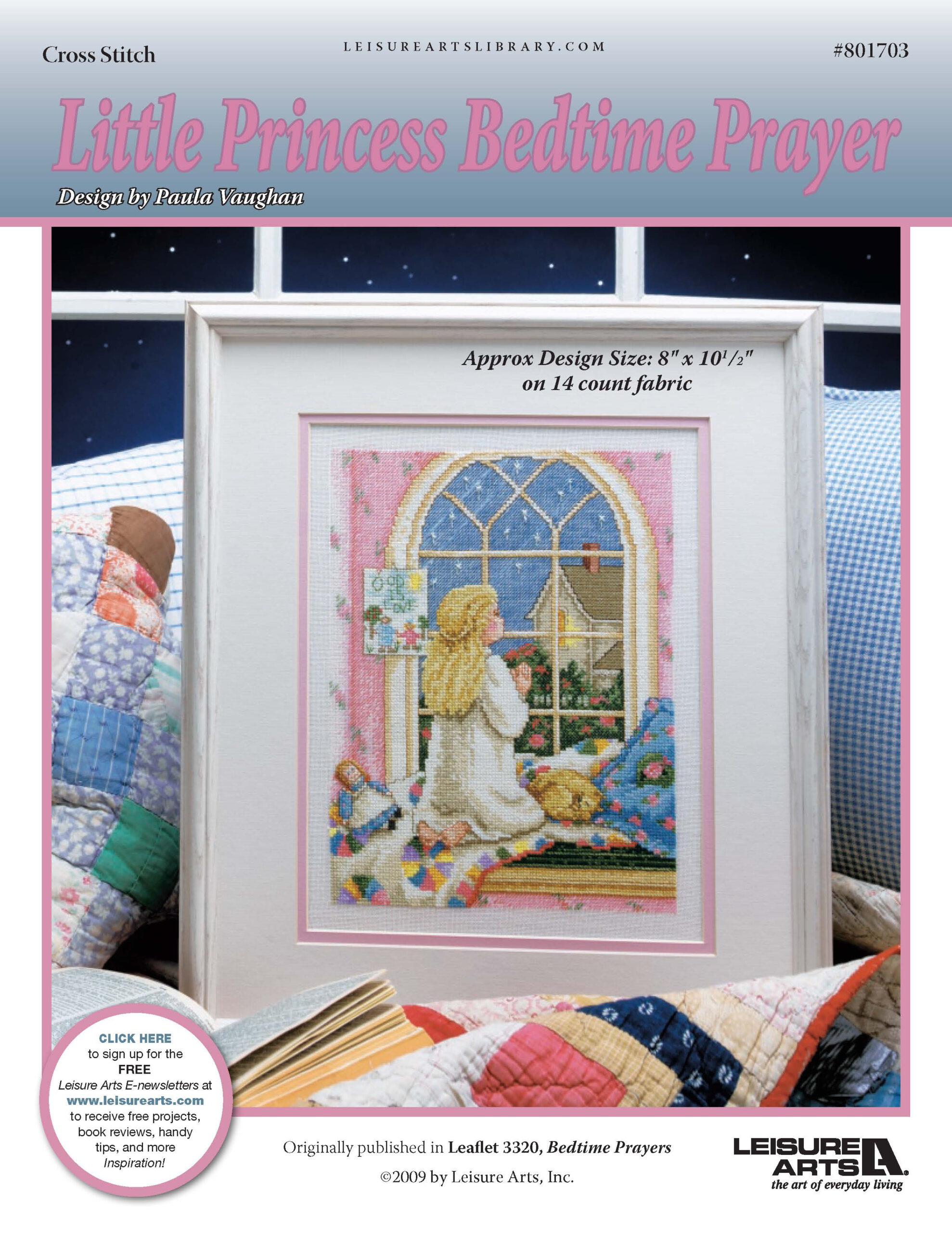 Leisure Arts Little Princess Bedtime Prayer Cross Stitch ePattern