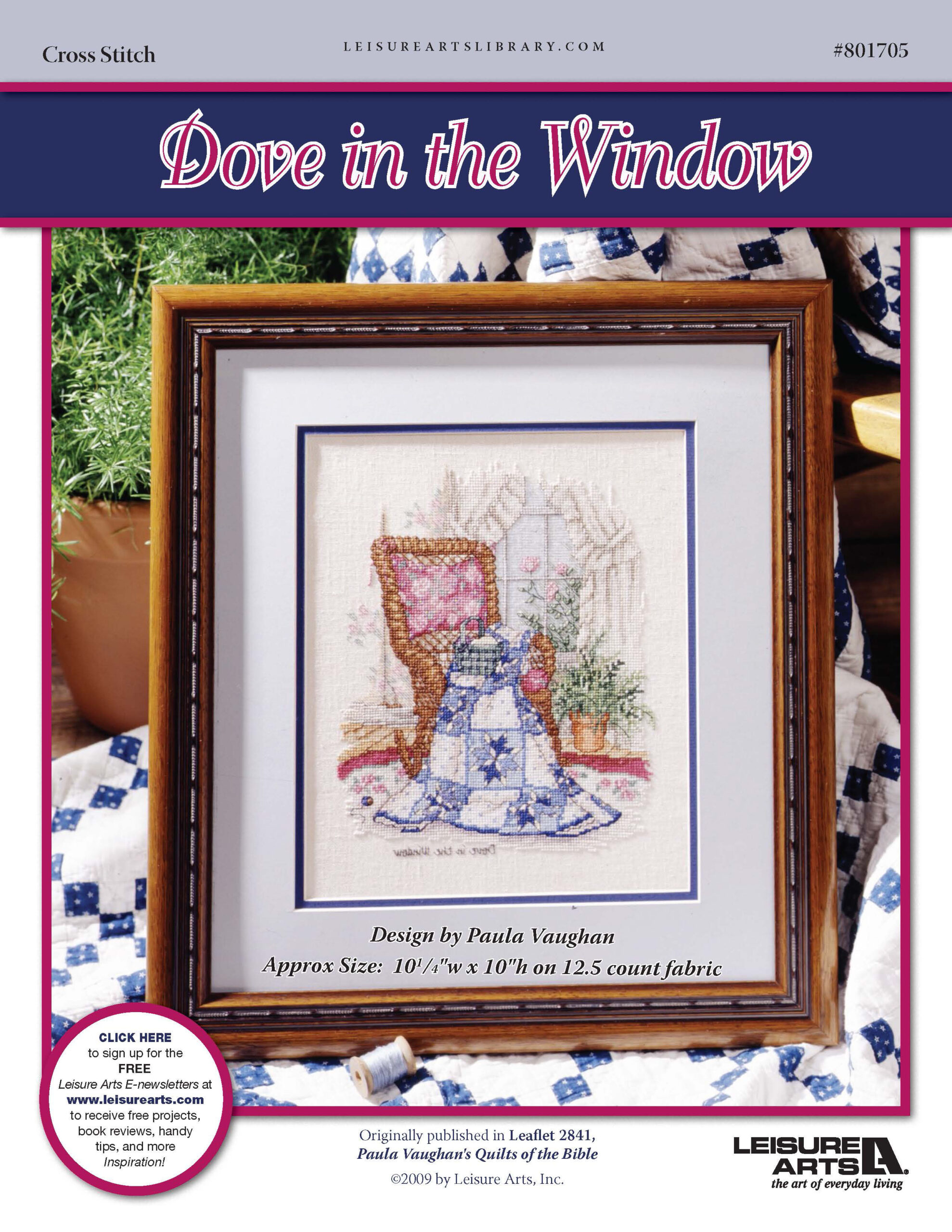 Leisure Arts Quilts Of The Bible Dove In The Window Cross Stitch ePattern