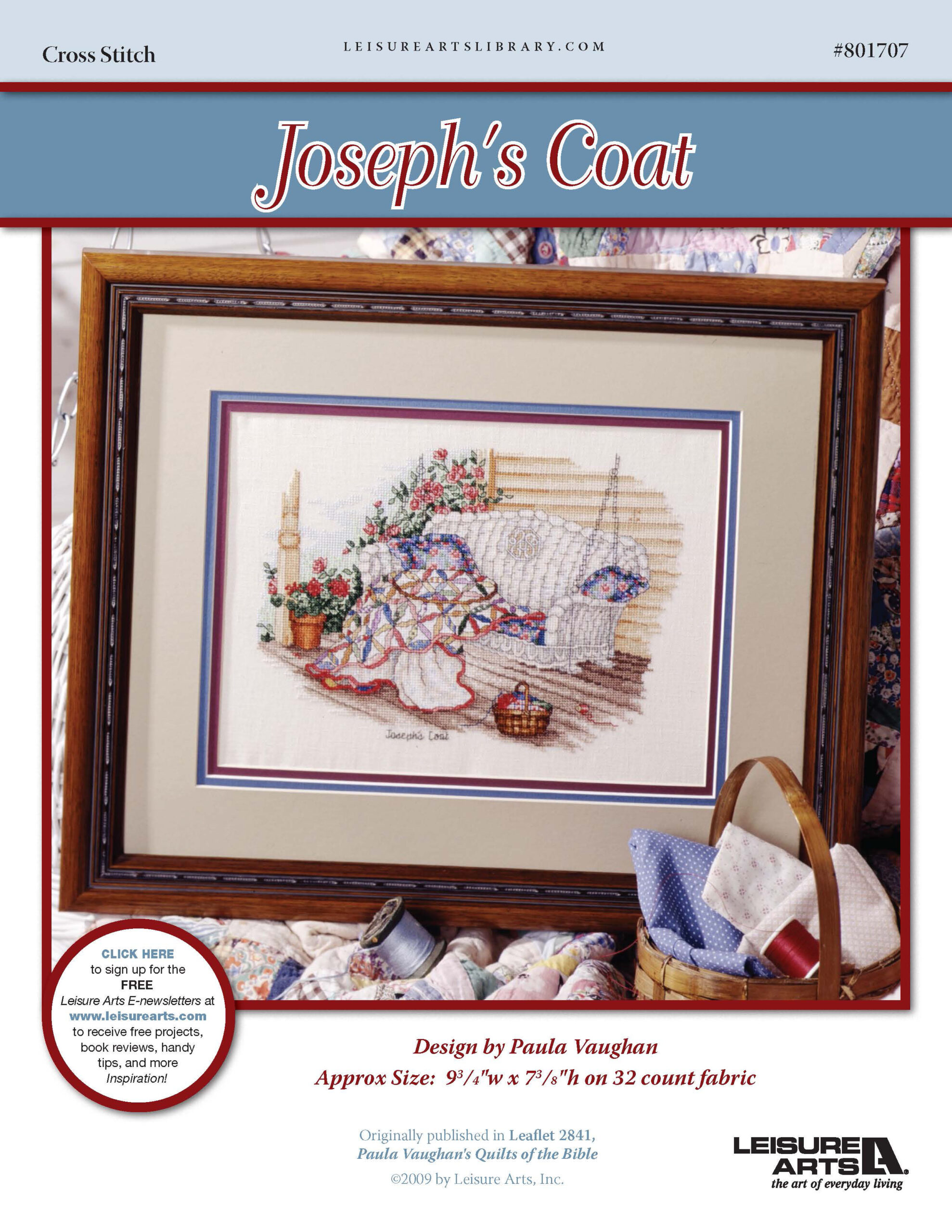 Leisure Arts Quilts Of The Bible Josephs Coat Cross Stitch ePattern