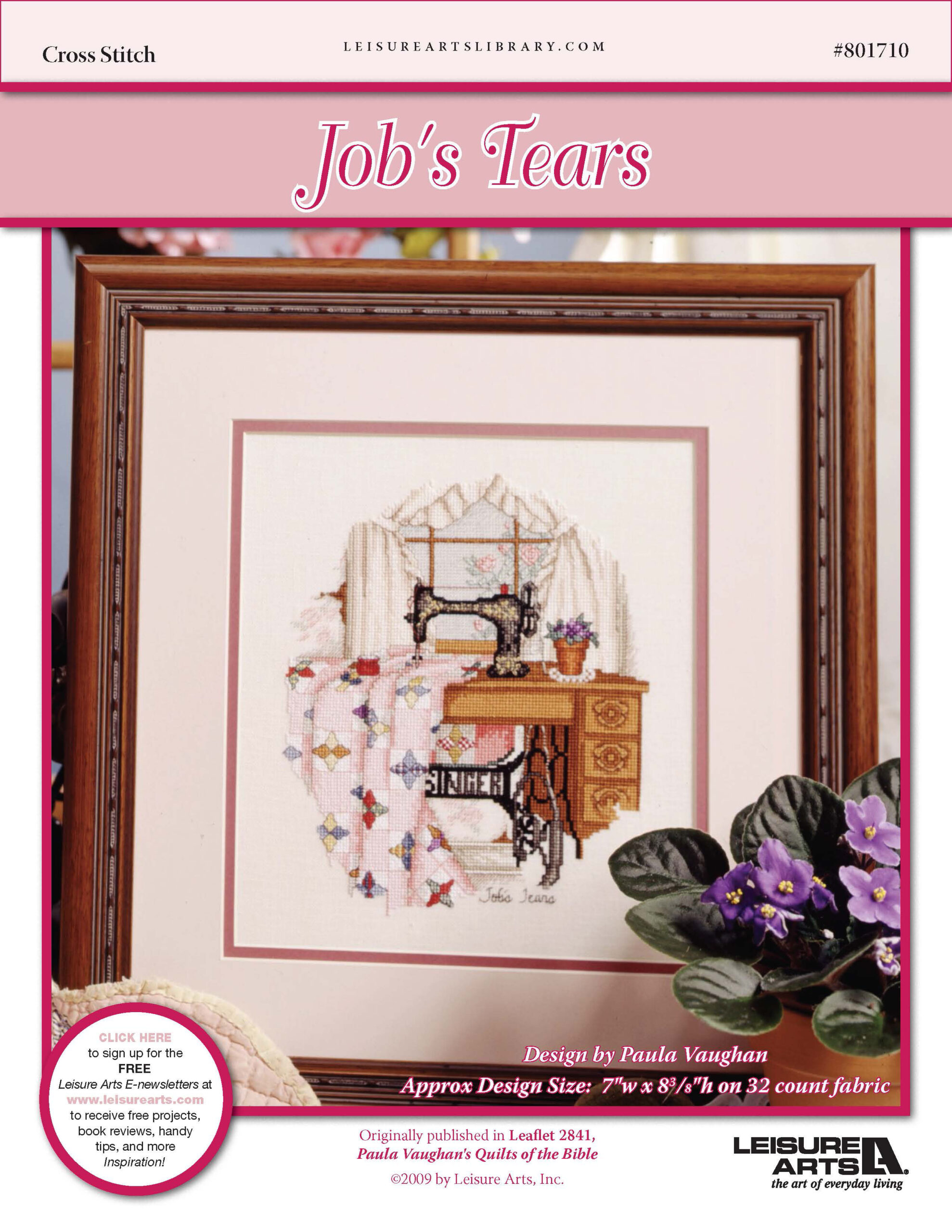 Leisure Arts Quilts Of The Bible Jobs Tears Cross Stitch ePattern