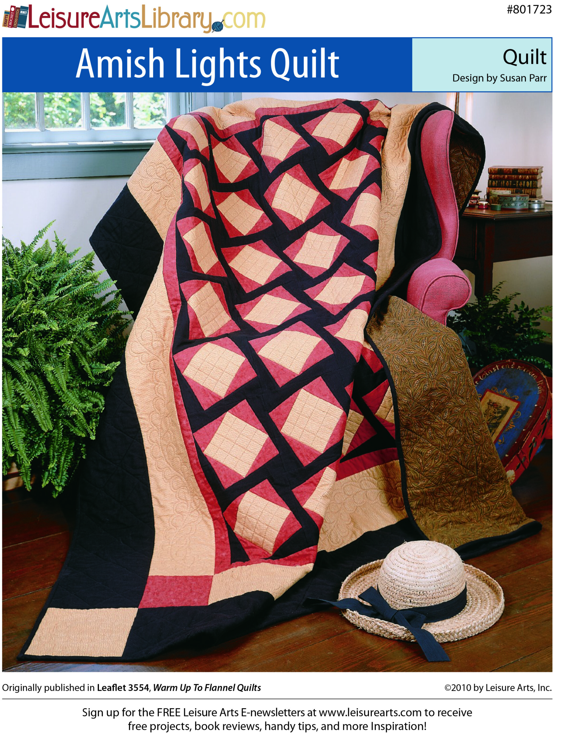 Leisure Arts Warm Up To Flannel Amish Lights Quilt ePattern